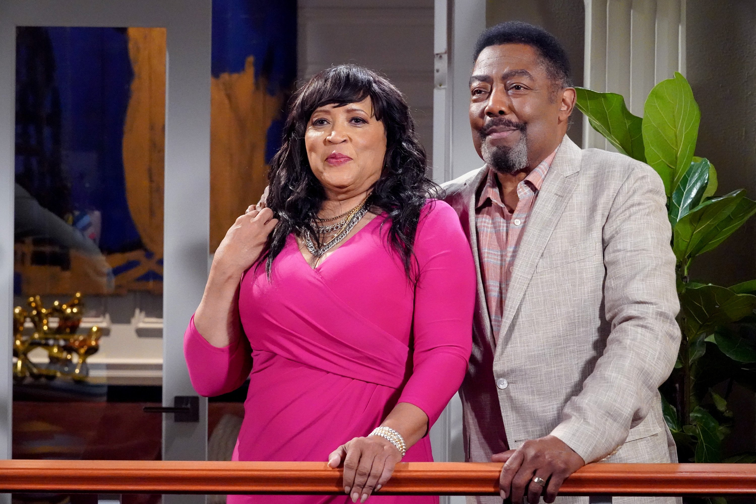 'Days of Our Lives' stars Jackee Harry and James Reynolds in a scene from the NBC soap opera.