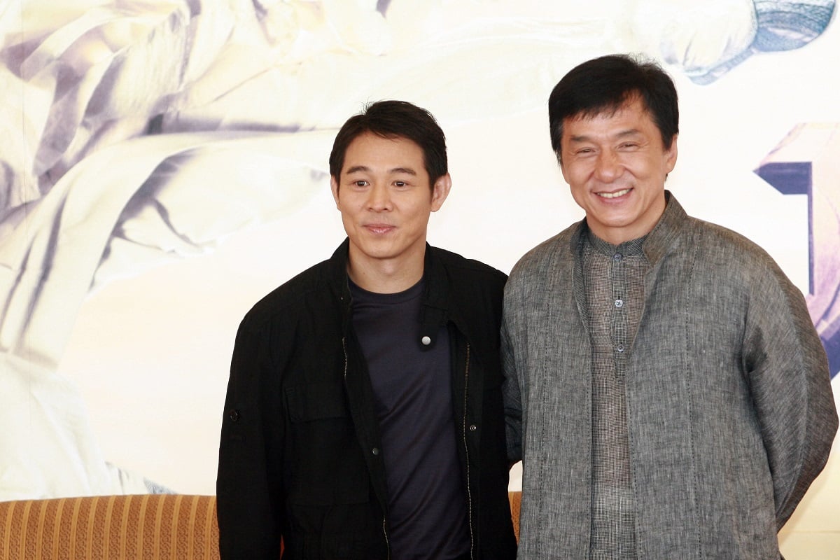 Jackie Chan smiling alongside Jet Li.