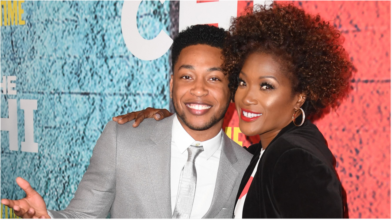 Actors Jacob Latimore (L) and Yolonda Ross attend the world premiere of the new Showtime drama "The Chi"