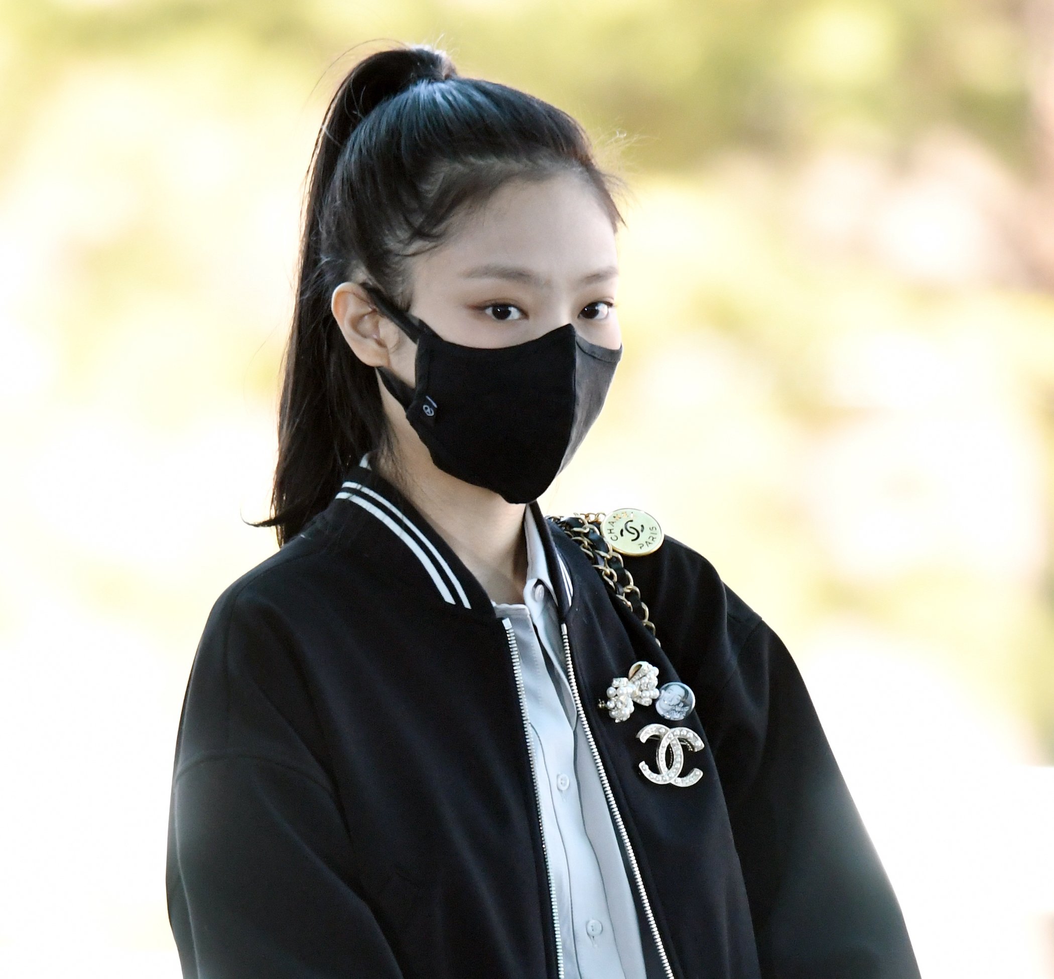Jennie of BLACKPINK is seen leaving Incheon International Airport