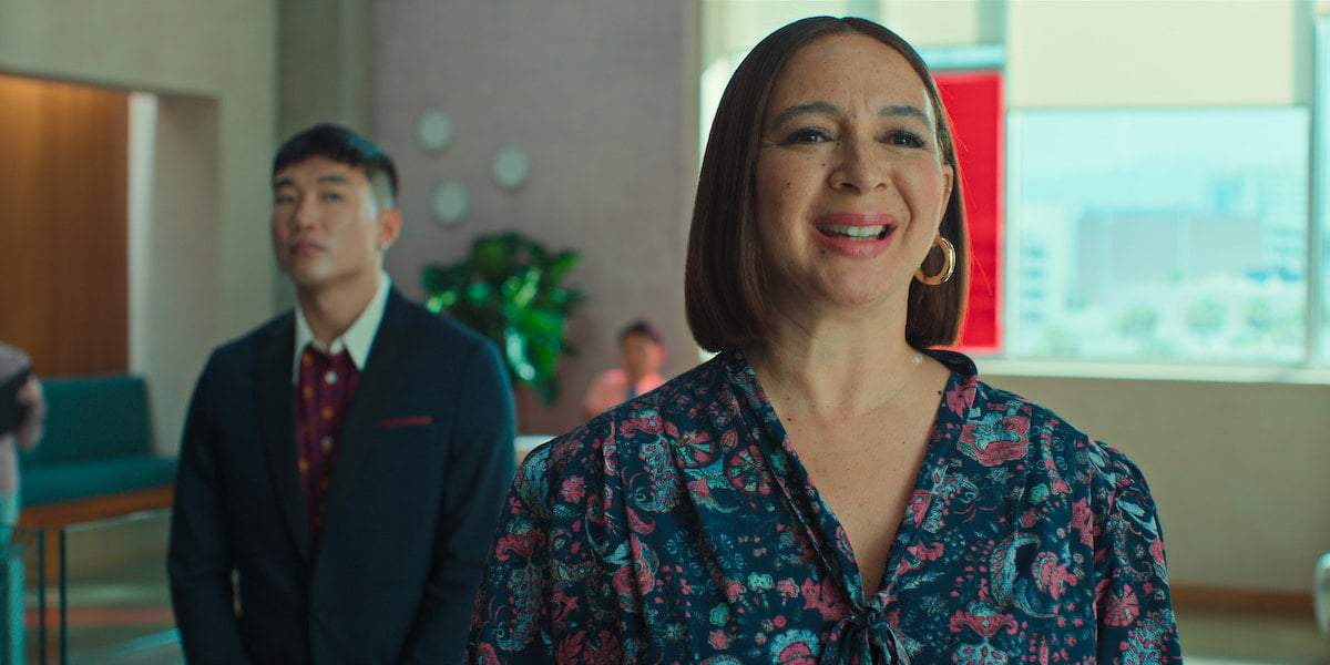 Joel Kim Booster and Maya Rudolph in a scene from 'Loot' Season 1 Episode 3: 'Bienvenidos a Miami'