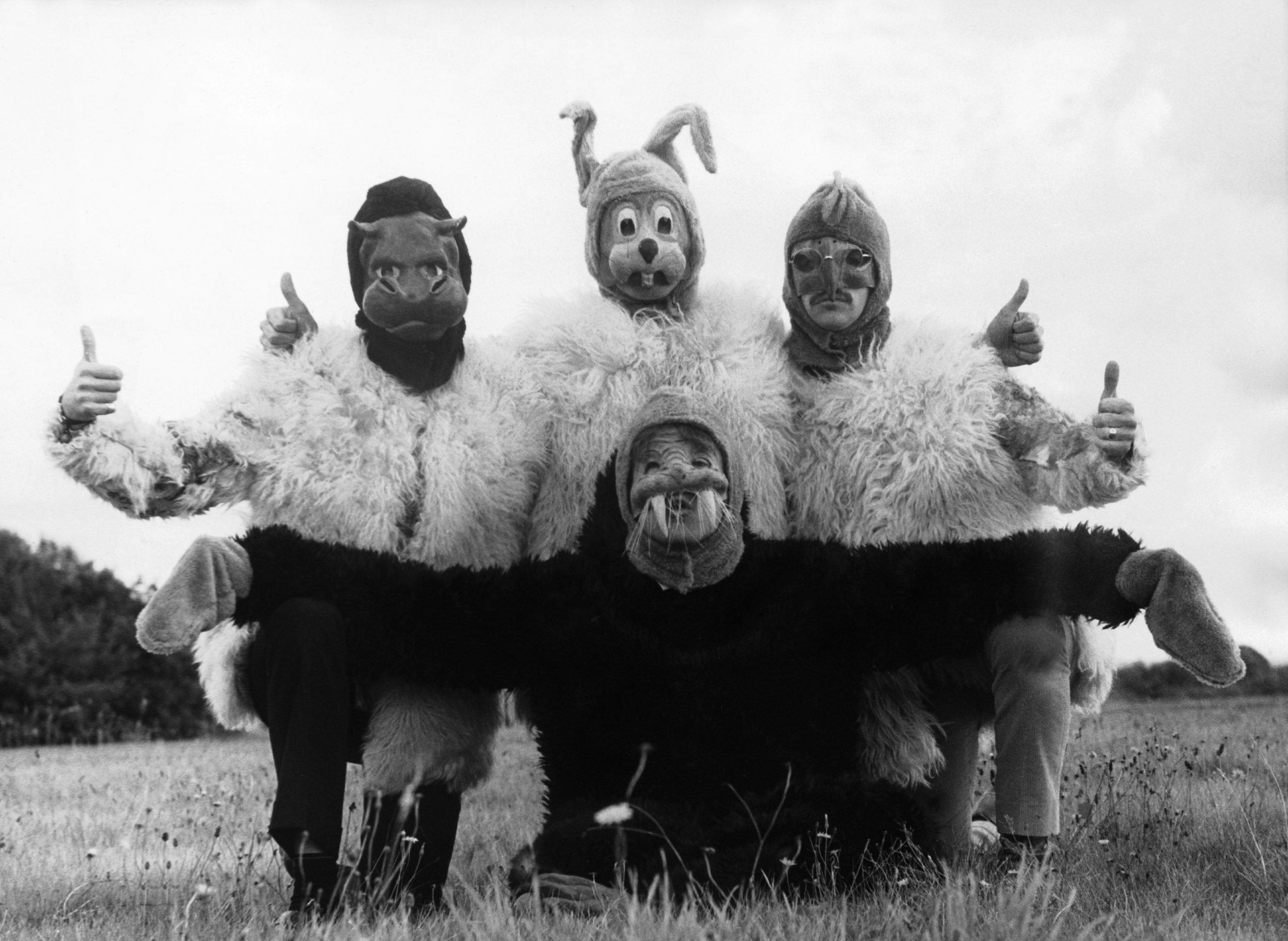 The Beatles in animal costumes in the "I Am the Walrus" sequence from 'Magical Mystery Tour'
