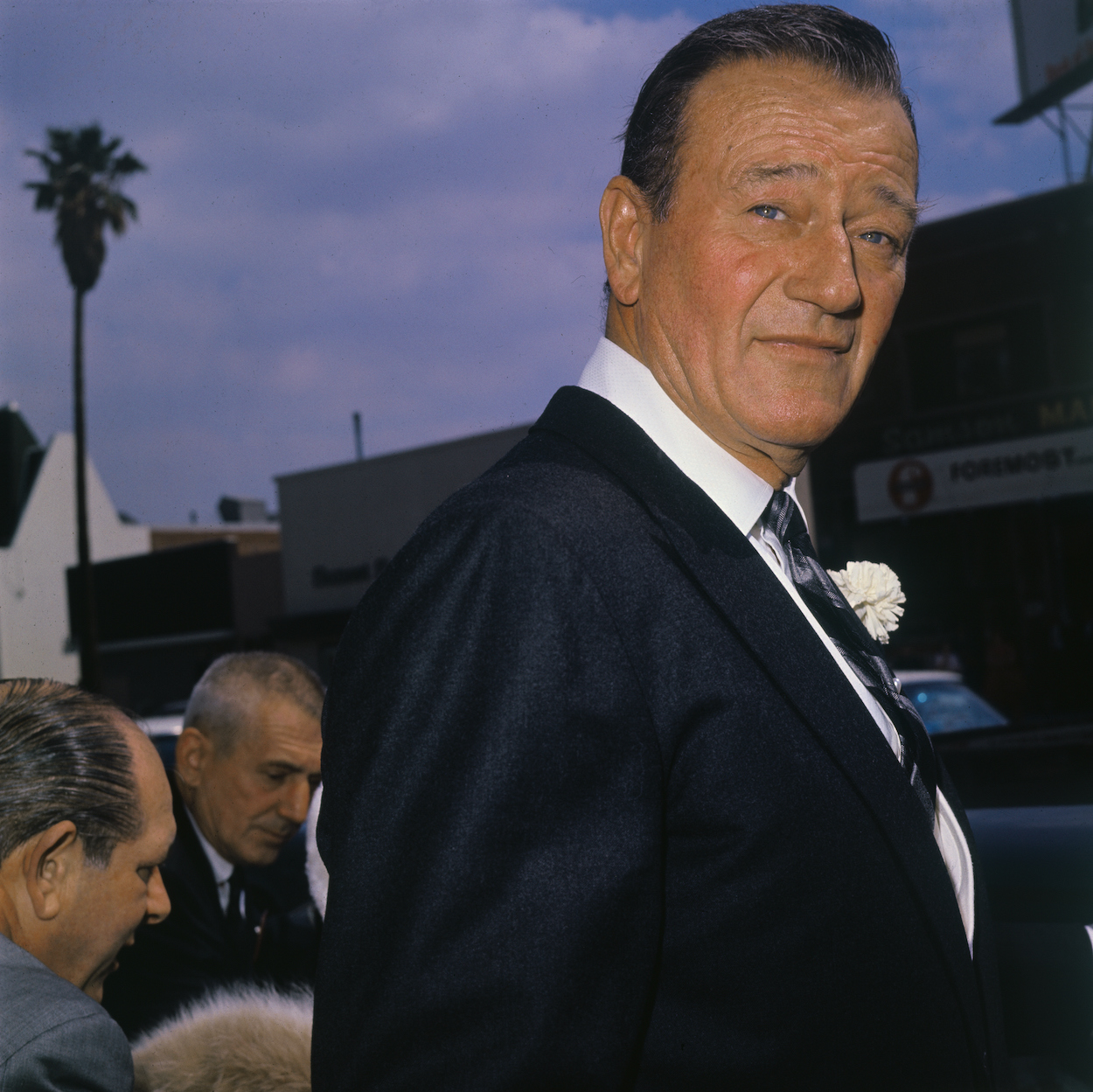John Wayne on his daughter's wedding day. The Duke had a voice cameo in 'Star Wars,' but it sounds nothing like his signature drawl.