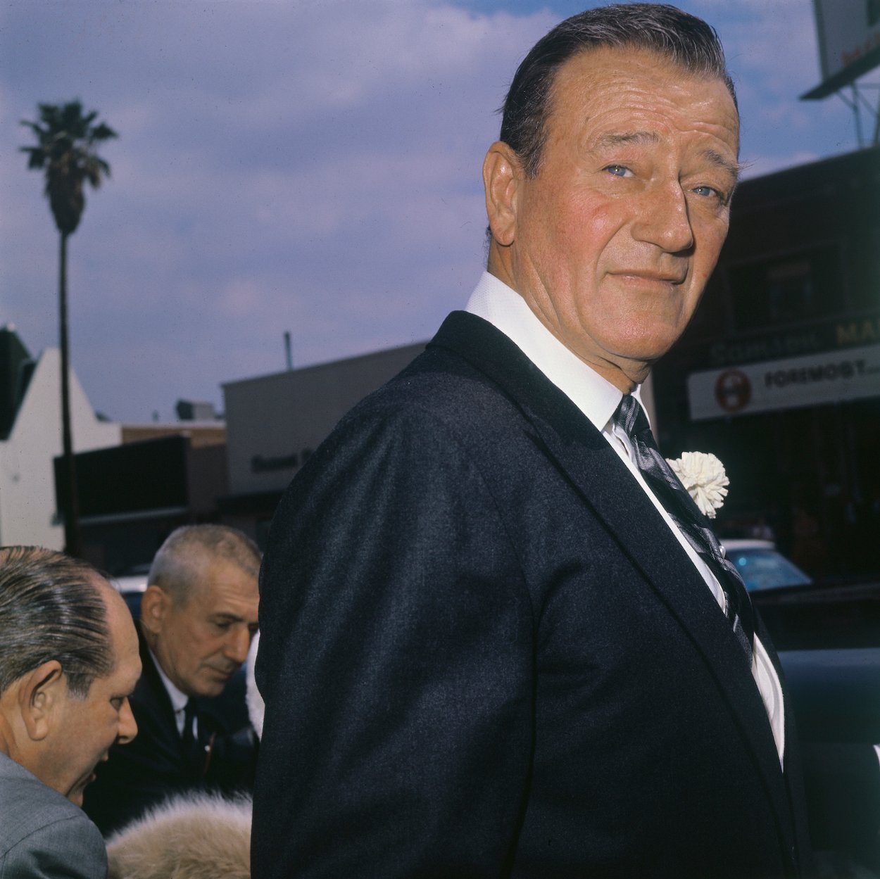 John Wayne on his daughter's wedding day. The Duke had a voice cameo in 'Star Wars,' but it sounds nothing like his signature drawl.