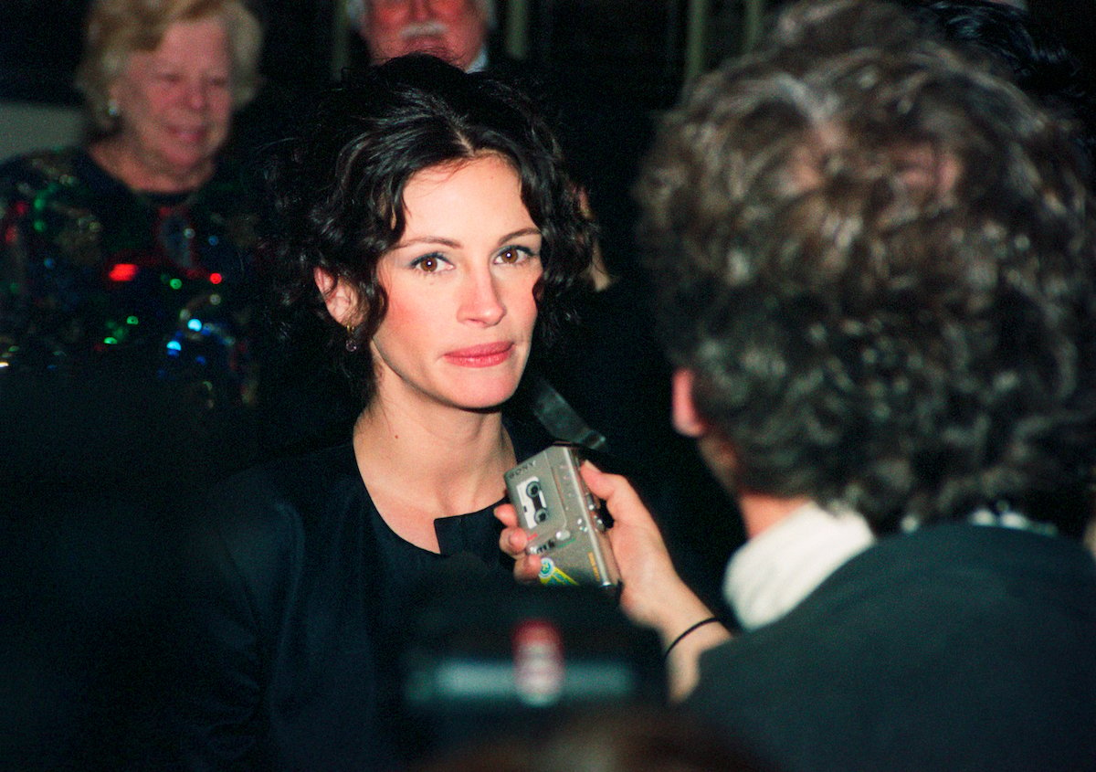 Actress Julia Roberts is interviewed in 1990