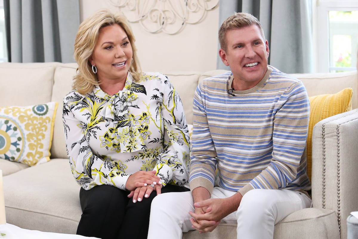Julie Chrisley and Todd Chrisley of 'Chrisley Knows Best' during an appearance on Hallmark's 'Home & Family'