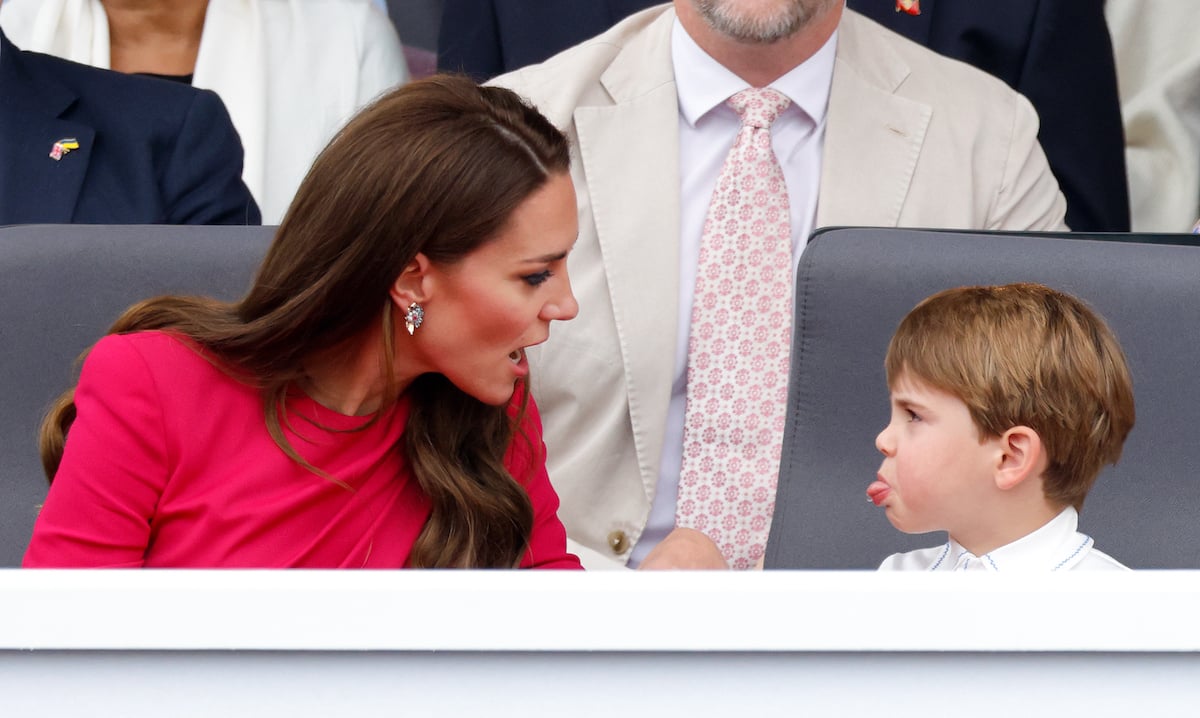 Kate Middleton, who had words for Prince Louis during the jubilee pageant, speaks to Prince Louis