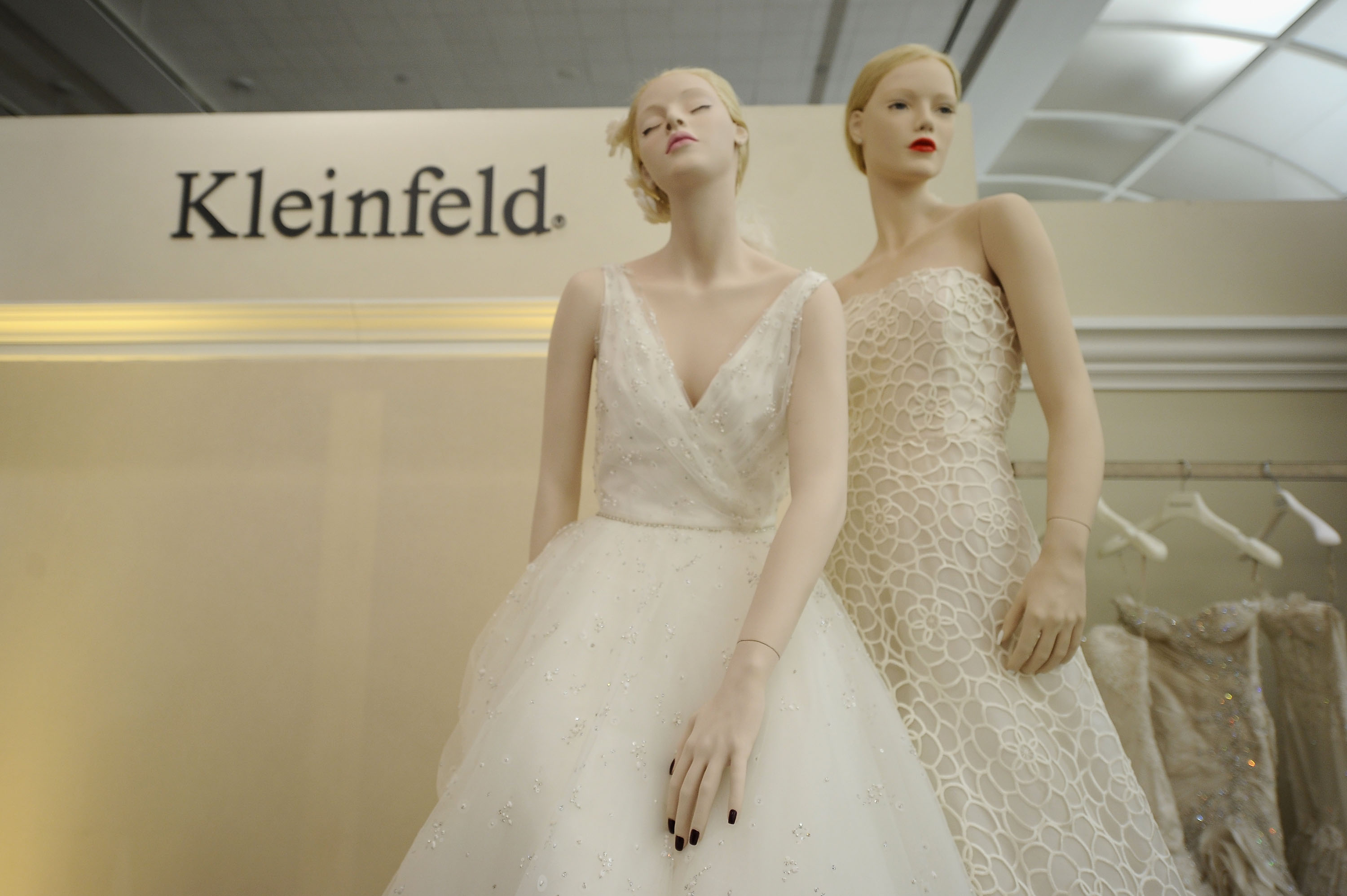 A view of Kleinfeld Bridal's first ever digital sample sale in their Manhattan store at Kleinfeld on January 12, 2015