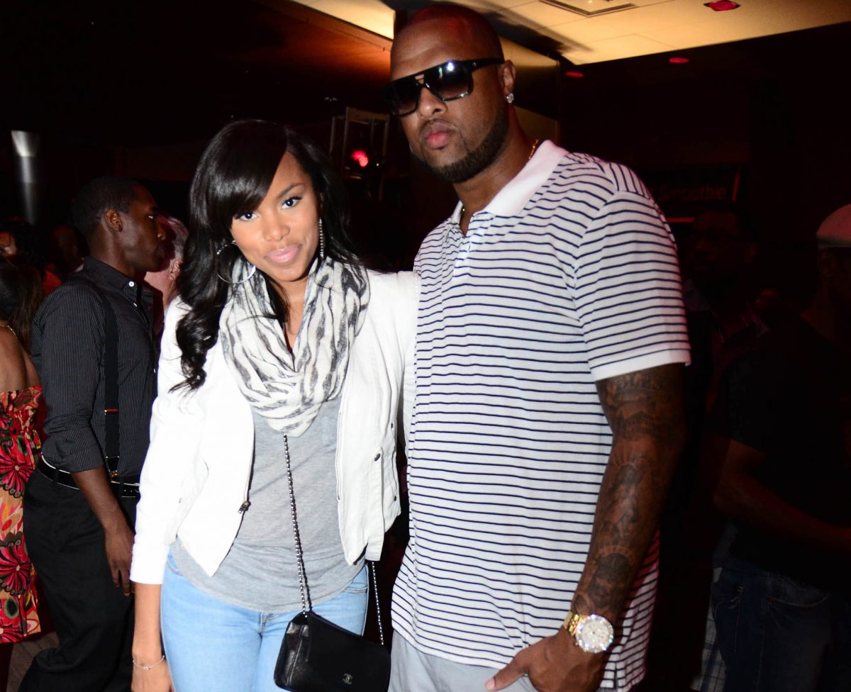 LeToya Luckett and Slim Thug pose for photo; Luckett helped Slim land a record deal