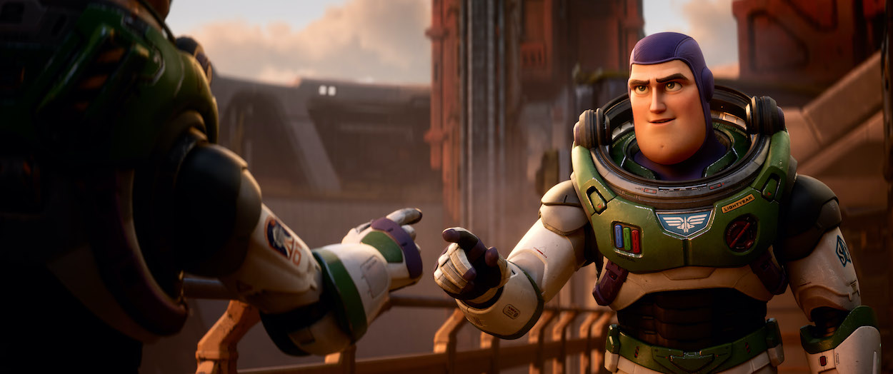A still frame from the 2022 Pixar movie 'Lightyear.' Pixar created new technology to fulfill director Angus MacClane's dream and present the film on IMAX screens.