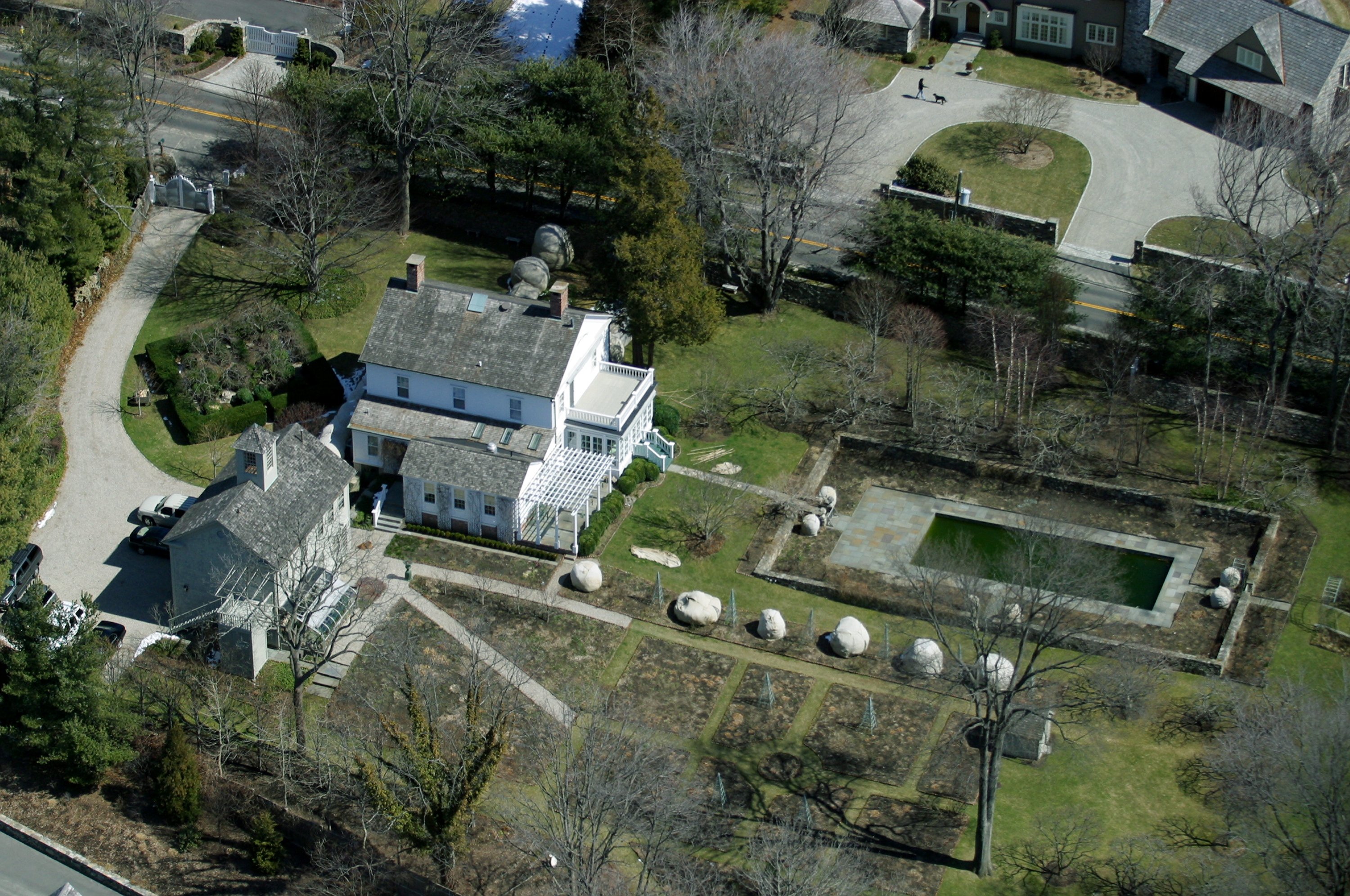 Martha Stewart's farmhouse on Turkey Hill Road in Westport, Connecticut