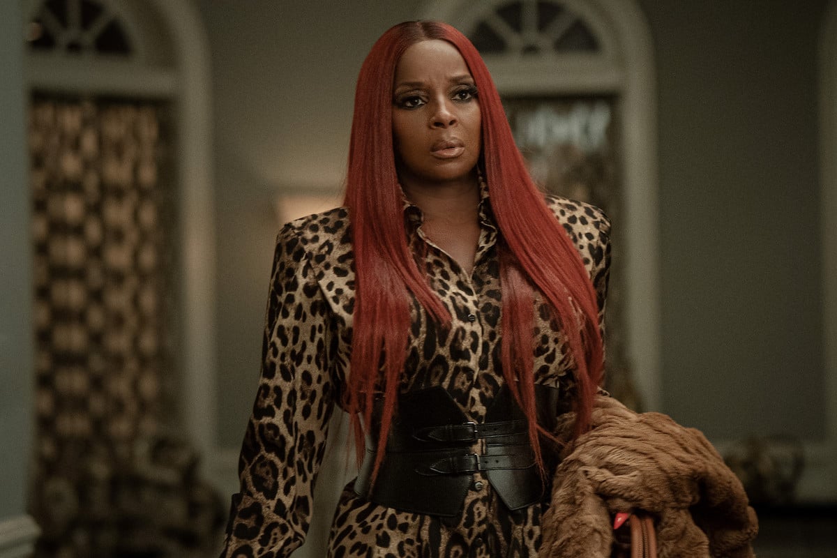 Mary J. Blige as Monet Tejada dressed in leopard print in 'Power Book II: Ghost'