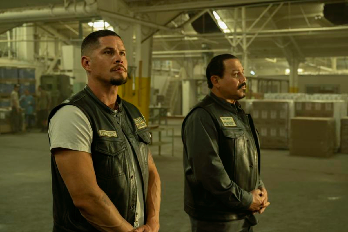 Mayans MC "The Calling of Saint Matthew" Season 4, Episode 9 Pictured JD Pardo as EZ Reyes and Emilio Rivera as Marcus Alvarez