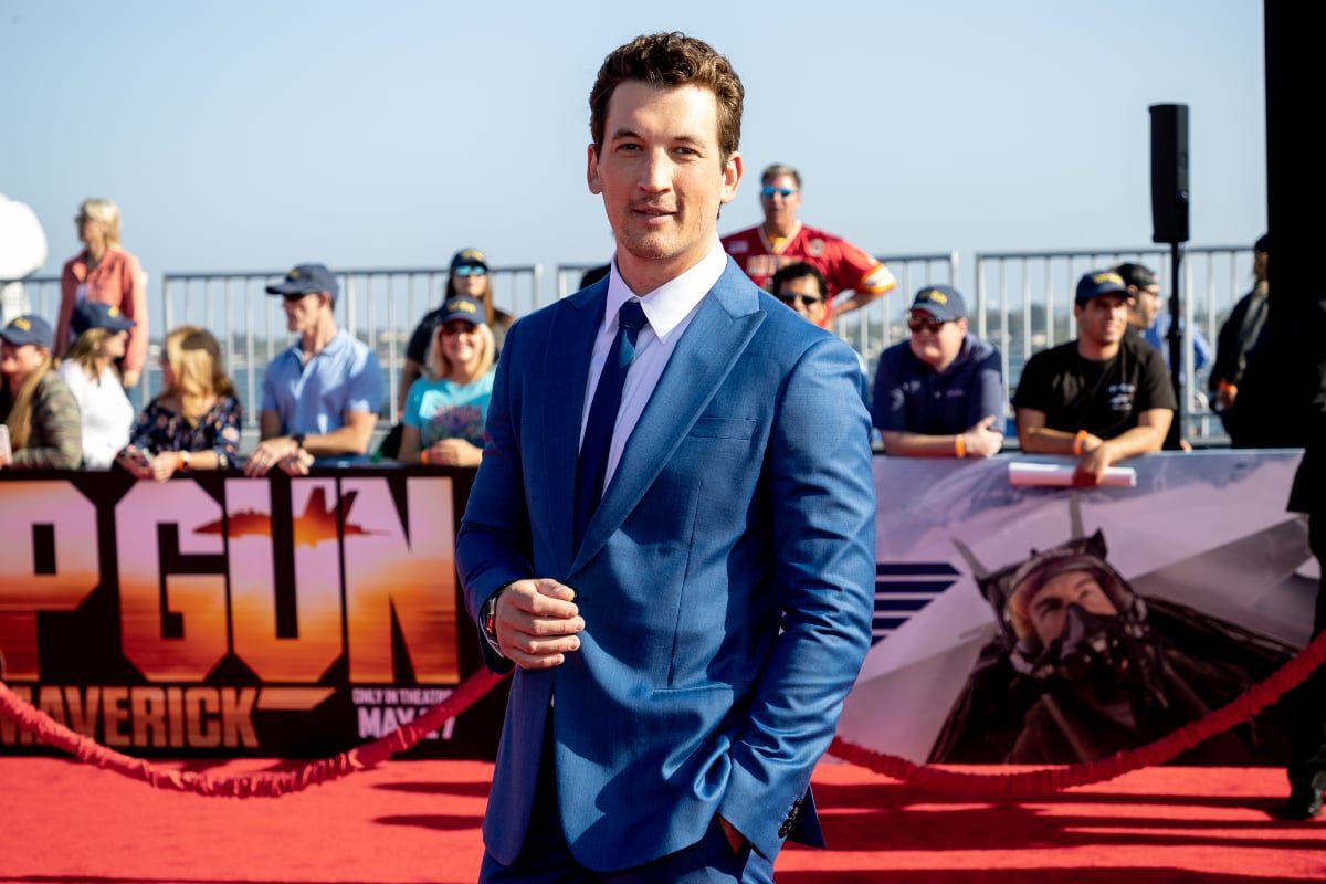 Miles Teller attends the 'Top Gun: Maverick' world premiere on May 04, 2022 in San Diego, California