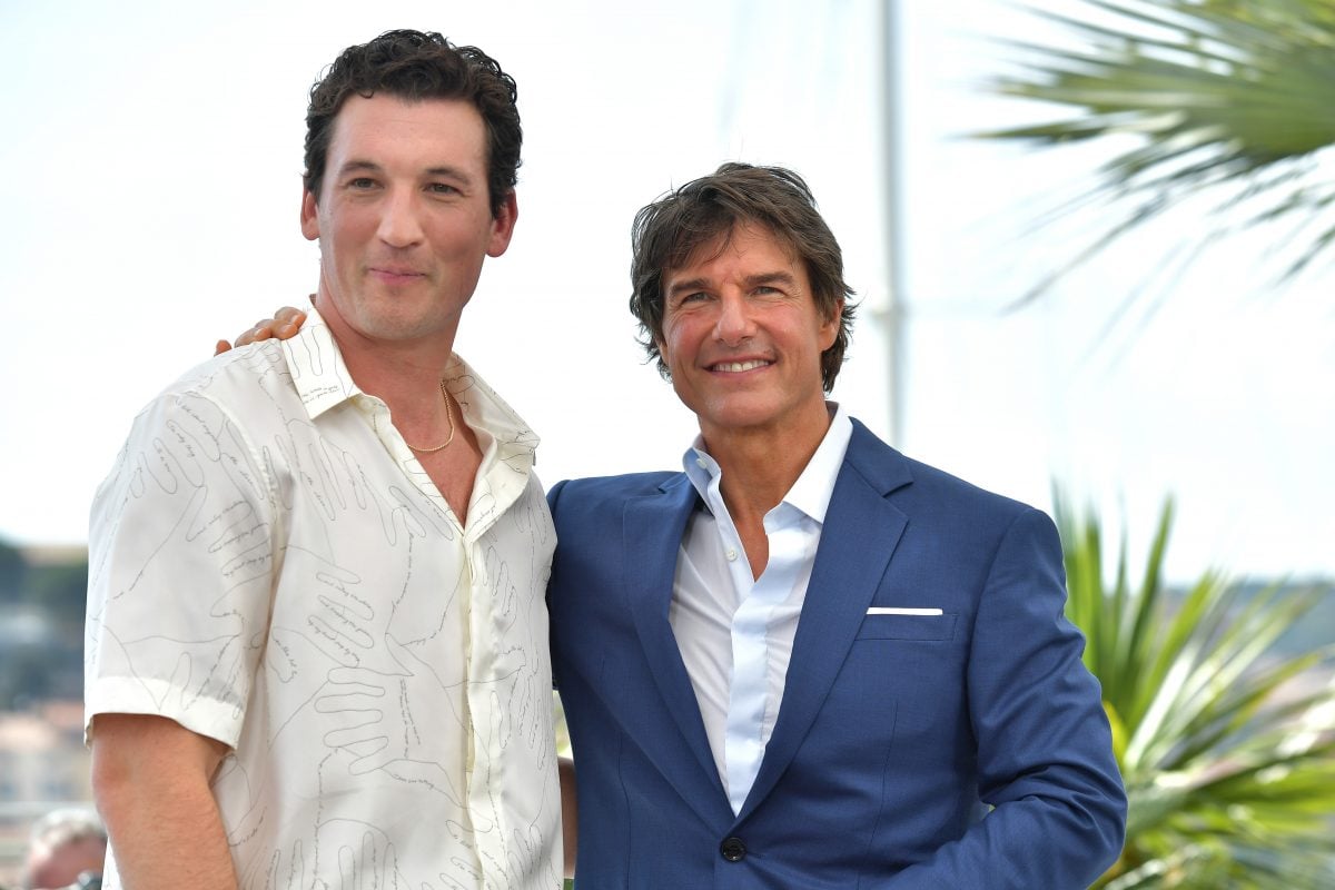 Miles Teller und Tom Cruise besuchen den Fototermin für Top Gun: Maverick bei den 75. jährlichen Filmfestspielen von Cannes