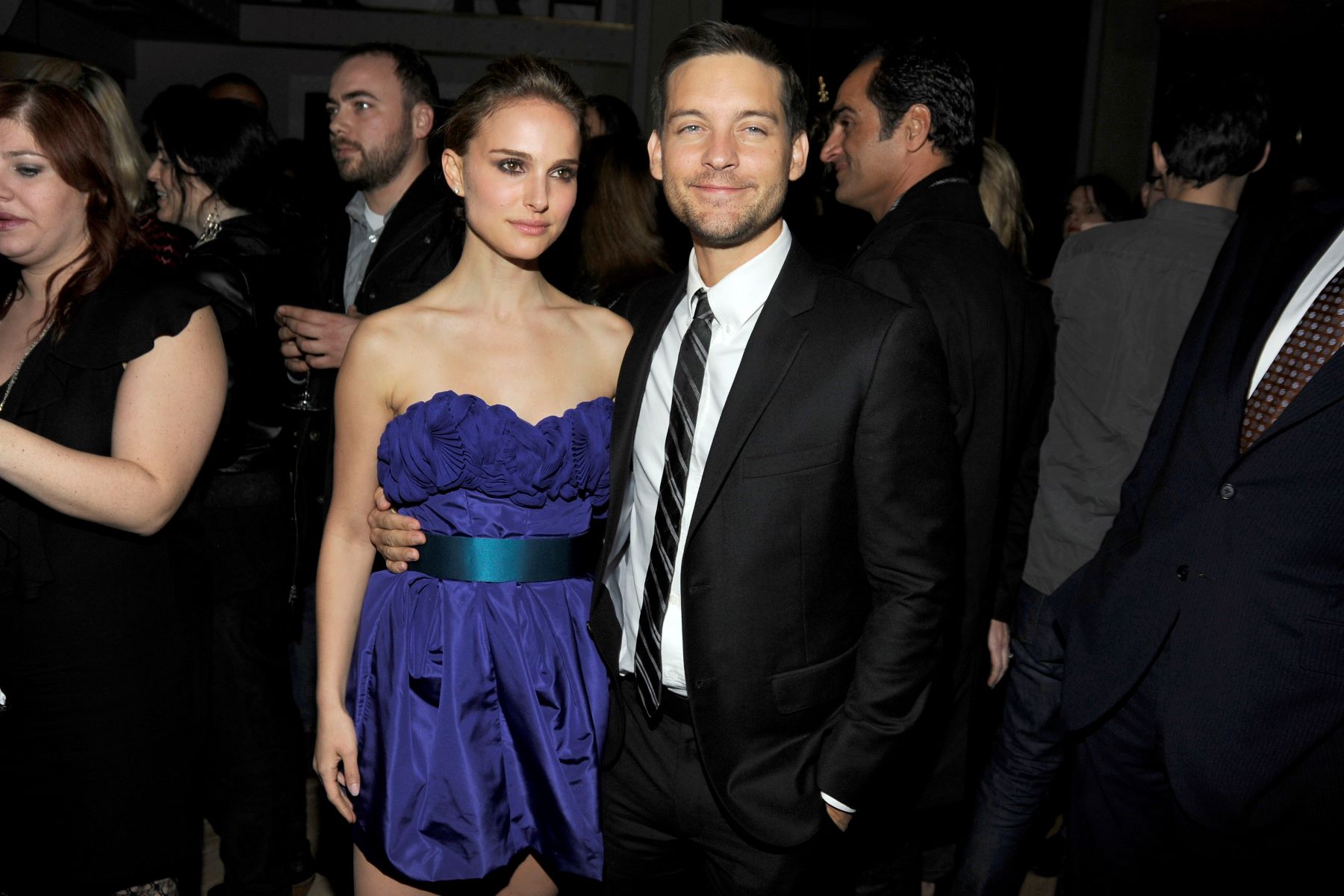 Natalie Portman and Tobey Maguire attending The Cinema Society after a party for 'Brothers' in New York City