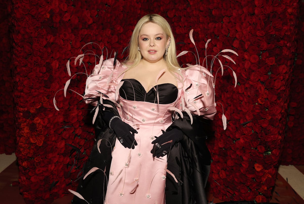 Nicola Coughlan at the Met Gala in a pink and black dress