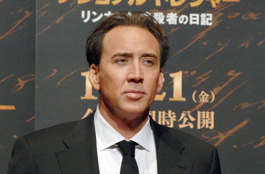Nicolas Cage attends the "national treasure" first in 2007