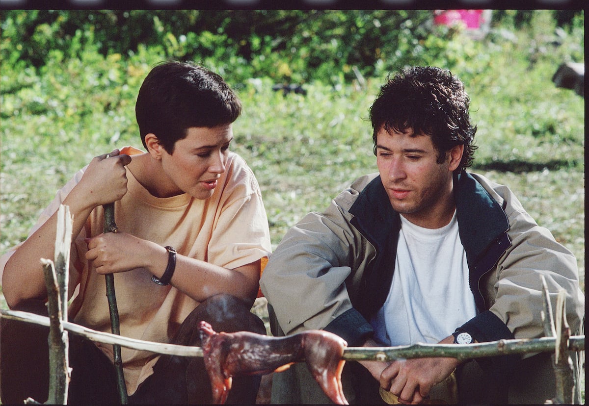 Rob Morrow as Dr. Joel Fleischman and Janine Turner as Maggie O'Connell act out a scene in Northern Exposure