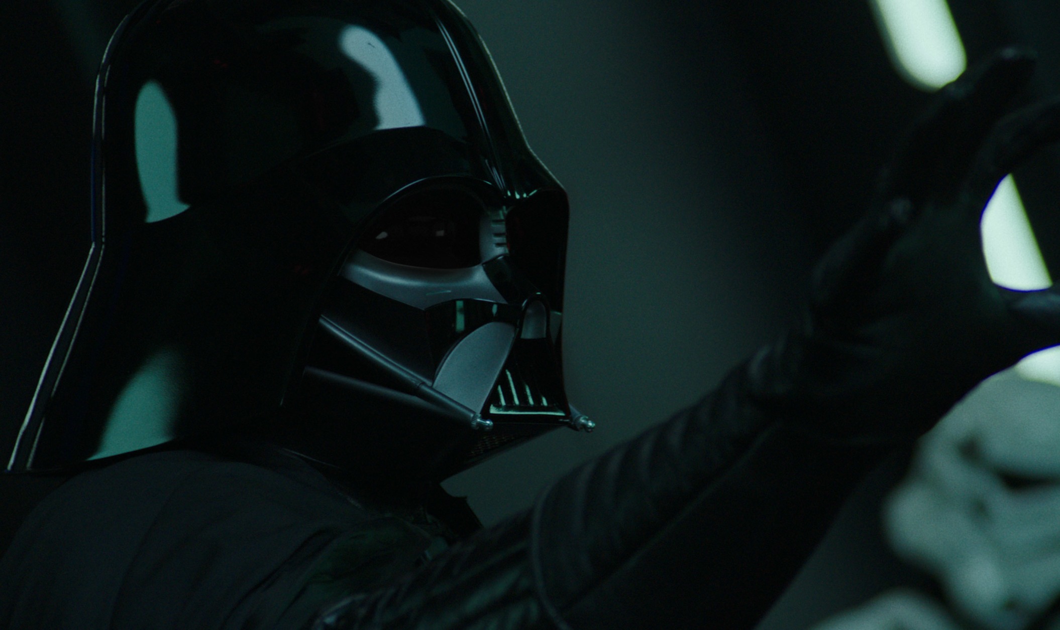 Hayden Christensen as Darth Vader in 'Obi-Wan Kenobi' Episode 4, which will be followed by episode 5 on release date June 15. Vader is wearing his mask, and he's holding out his hand to use the Force.