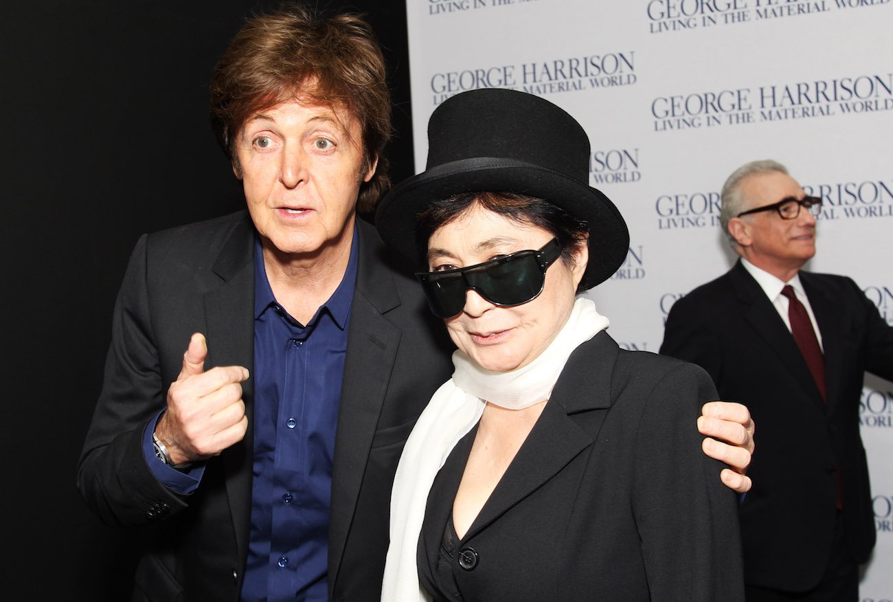 Paul McCartney and Yoko Ono at the premiere of 'George Harrison: Living in the Material World,' in 2011.