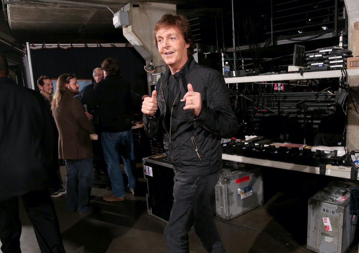 Paul McCartney attends the 2015 Grammy Awards in Los Angeles. McCartney's backstage ritual after every concert includes a specific sandwich and drink combo.