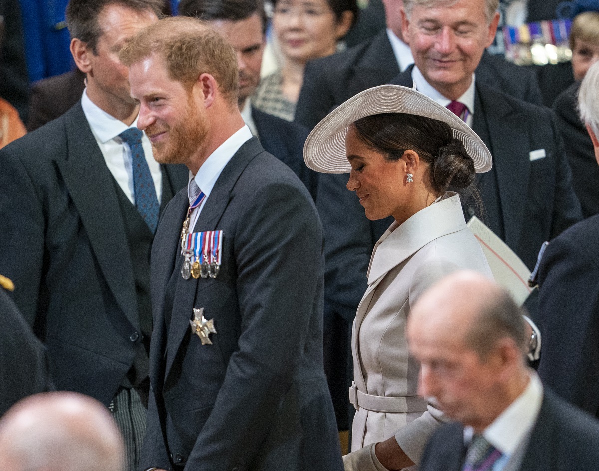 Prince Harry and Meghan Markle at St. Paul's Cathedral for the service of thanksgiving