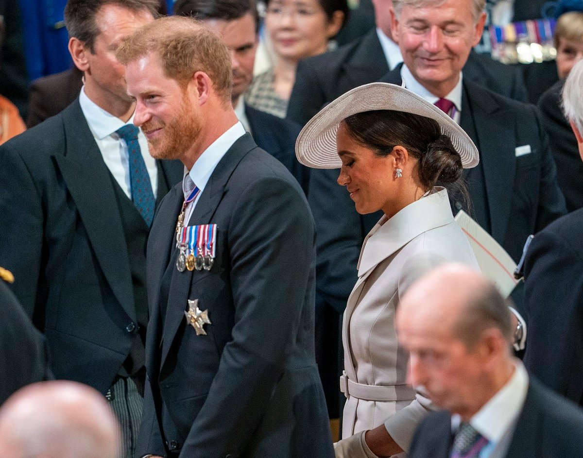 Prince Harry and Meghan Markle at St. Paul's Cathedral for the service of thanksgiving