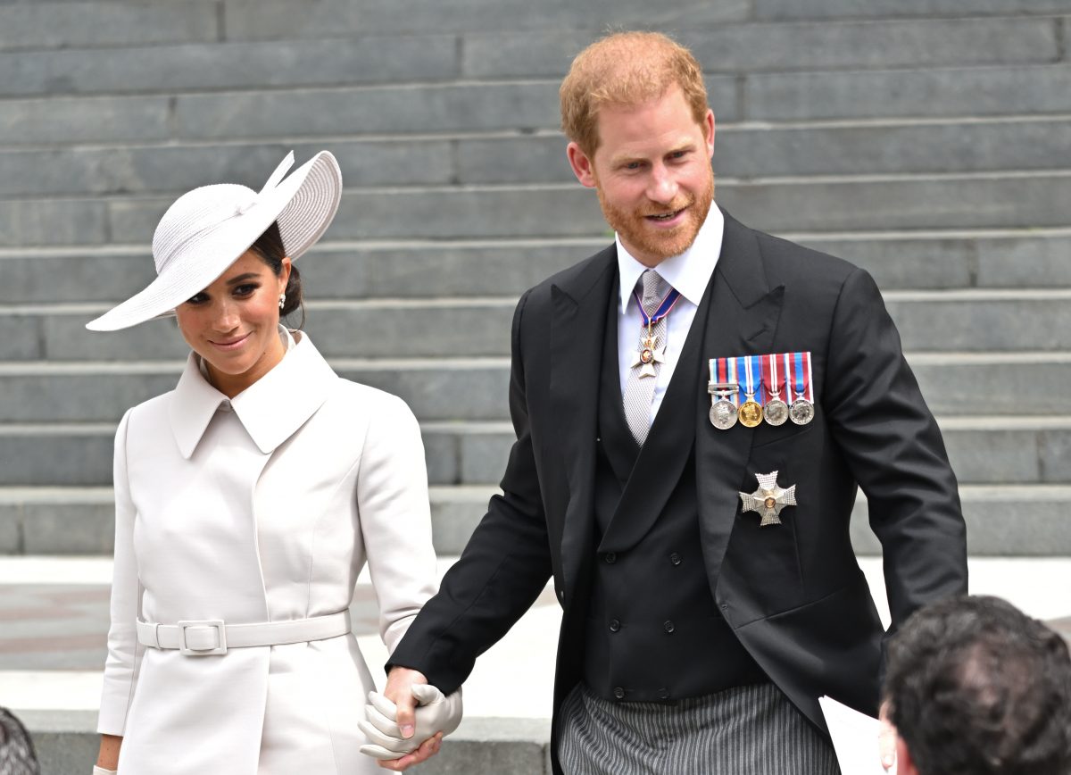 Prince Harry and Meghan Markle attend the National Service of Thanksgiving at St Paul's Cathedral