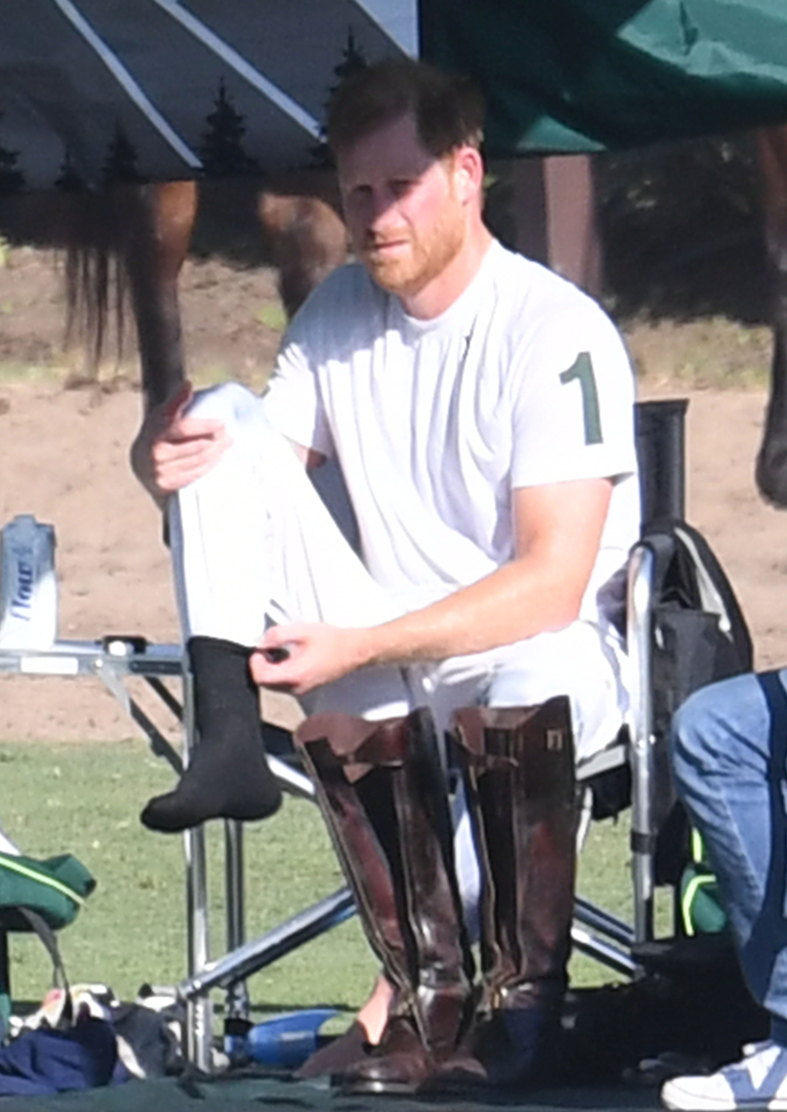 Prince Harry seen during polo match in Santa Barbara, California