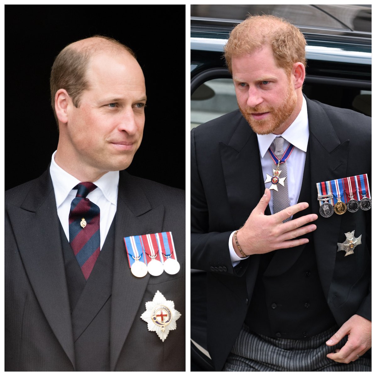 Prince William at St. Paul's Cathedral for a National Service of Thanksgiving; Prince Harry at St. Paul's Cathedral for a National Service of Thanksgiving