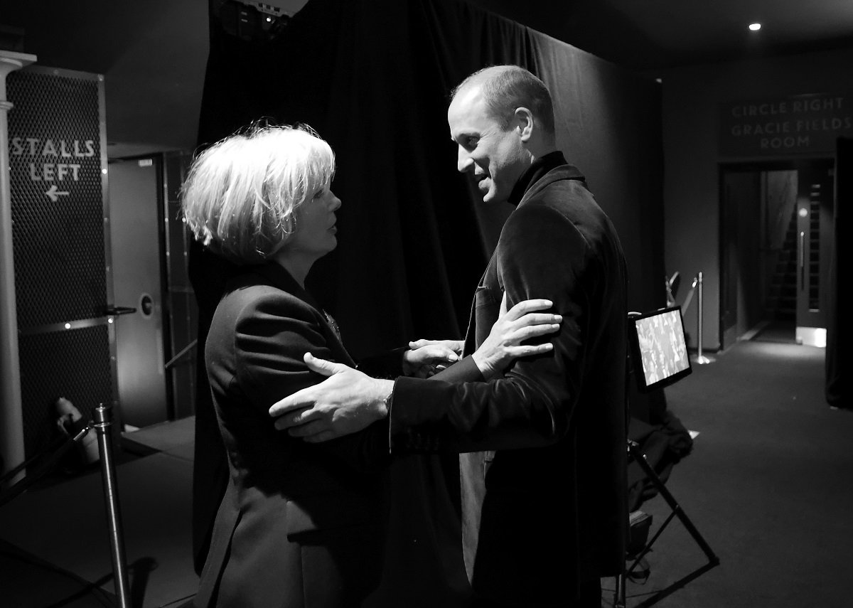 Prince William and Emma Thompson are seen together backstage during the Earthshot Prize 2021