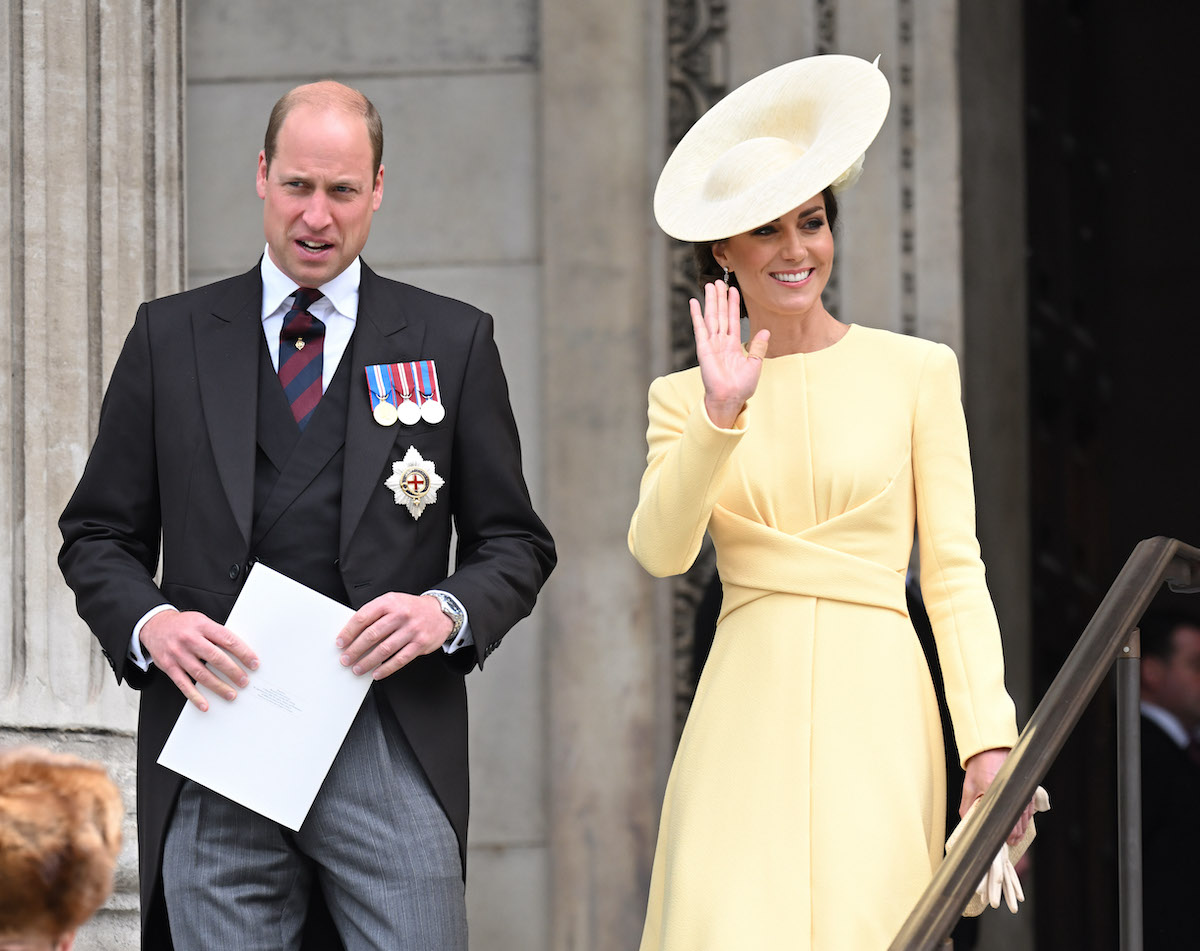Prince William and Kate Middleton, who had six words for Prince William at the Platinum Jubilee church service, leave the National Service of Thanksgiving