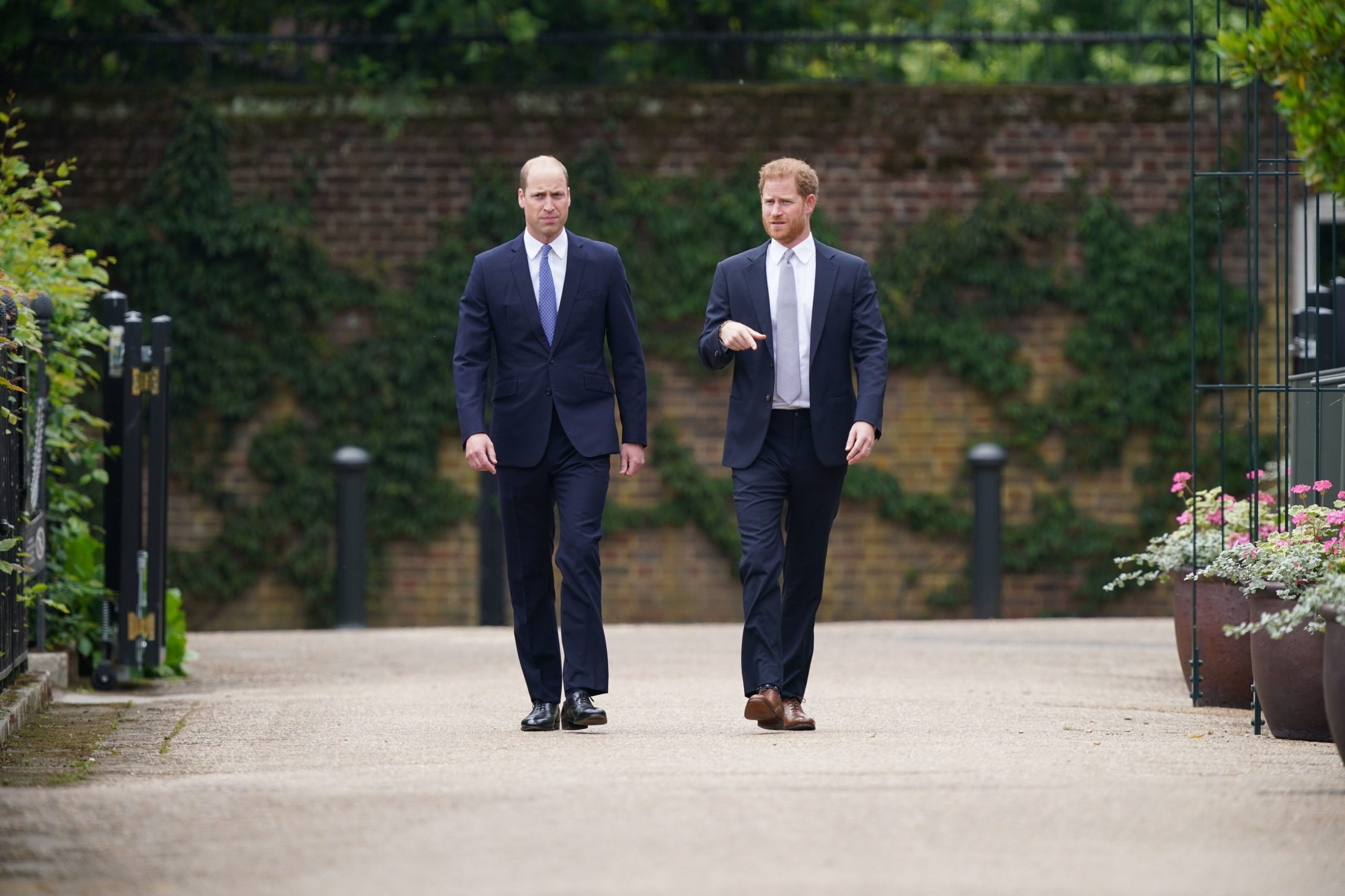 Prince William, who is still "hurt" and “wounded” over his rift with Prince Harry, arrives with his brother for the unveiling of a statue they commissioned of their mother Princess Diana