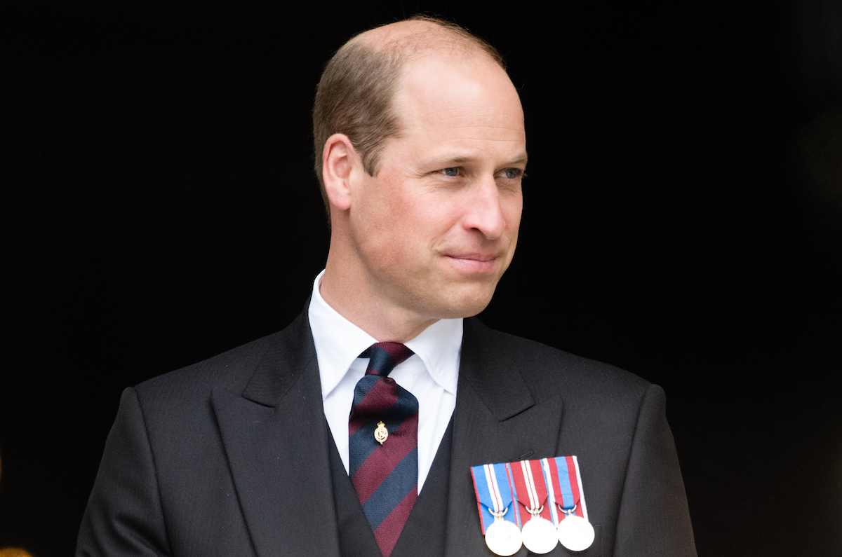 Prince William looks on as he attends a jubilee church service honoring Queen Elizabeth II