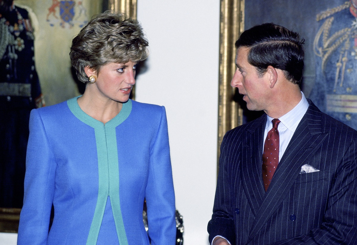 Princess Diana, who couldn’t believe how many suitcases Prince Charles brought on trips, glaring at him during a visit to Canada