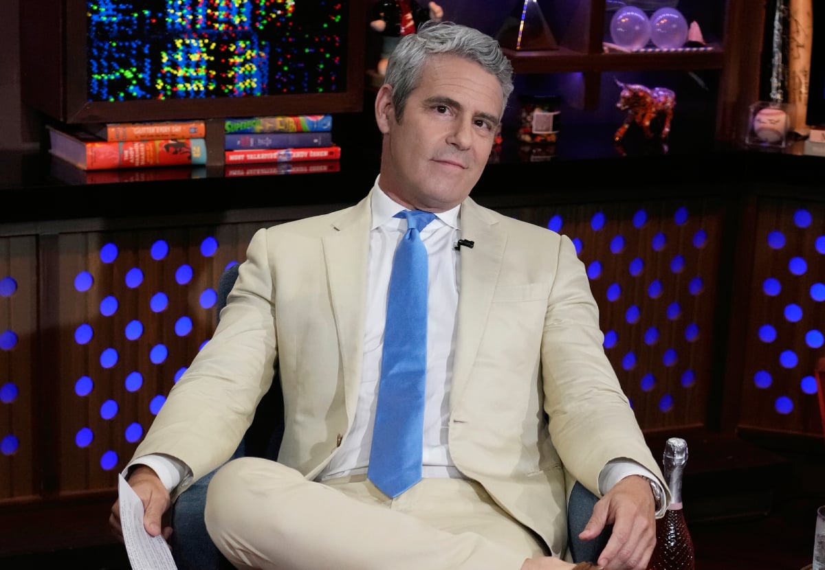 Real Housewives ep Andy Cohen on the set of Watch What Happens Live
