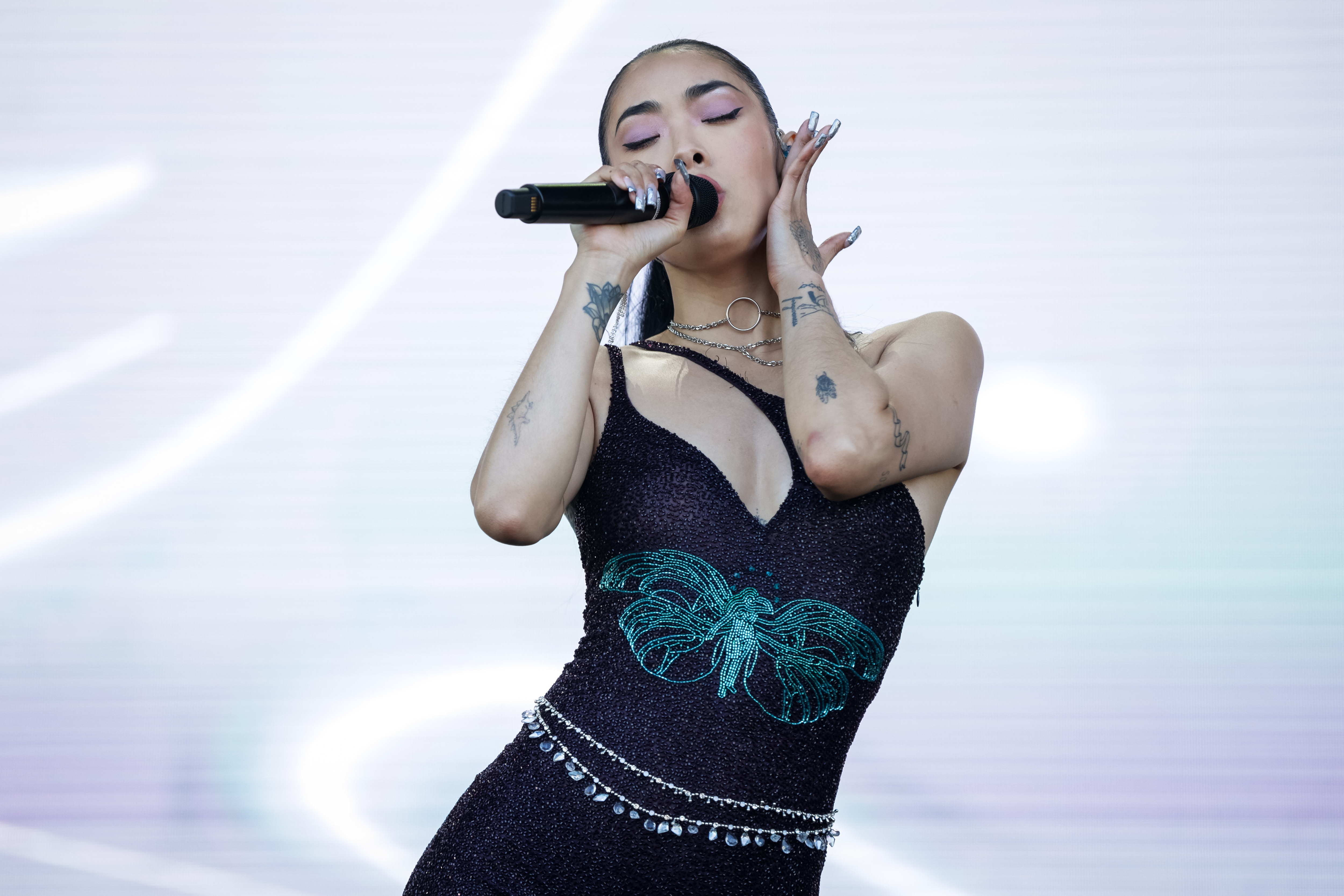 Japanese-British singer-songwriter and model, Rina Sawayama, performs at the NOS stage Primavera Sound