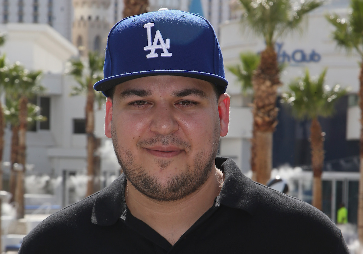 TV personality Rob Kardashian takes photos for the media at the Sky Beach Club at the Tropicana Las Vegas in 2016