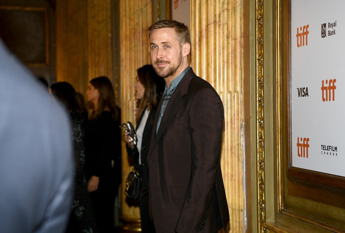 Ryan Gosling smirking.