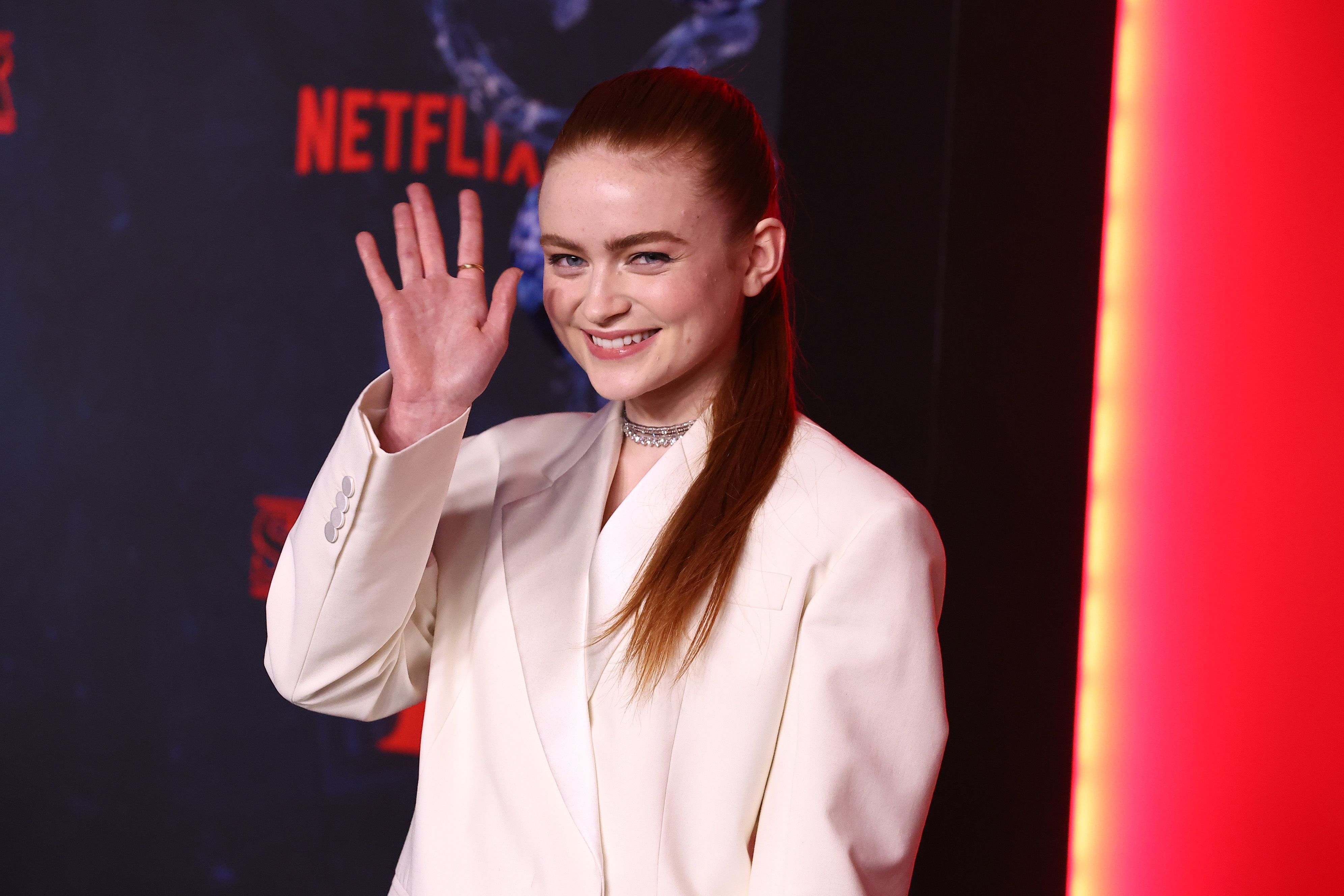 Sadie Sink attends the premiere of Stranger Things season 4 for Netflix