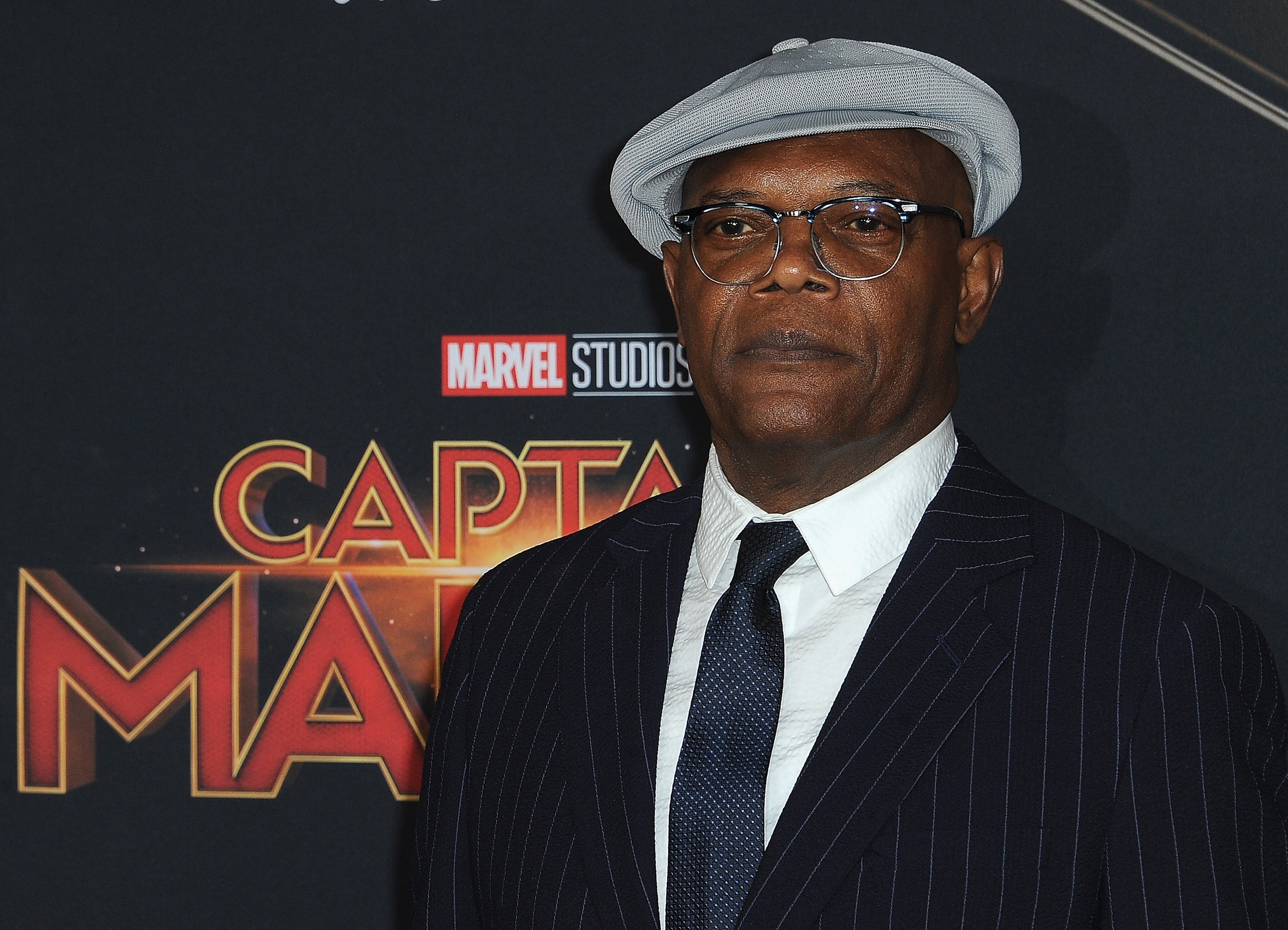 Samuel L. Jackson who plays Nick Fury attends the premiere of Marvel Studios Captain Marvel