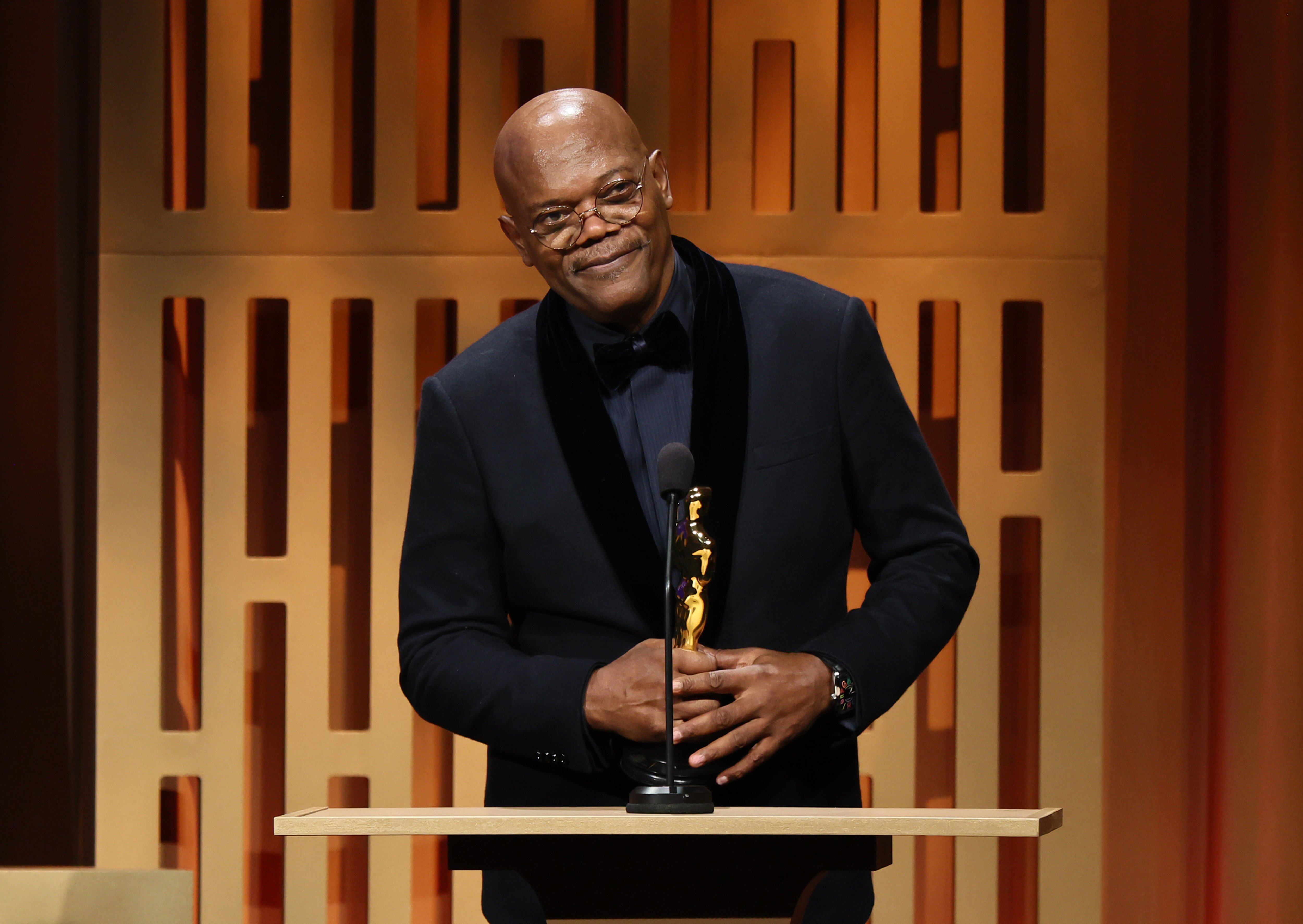 Marvel actor Samuel L. Jackson receives an honorary Oscar at the 2022 Governor's Awards