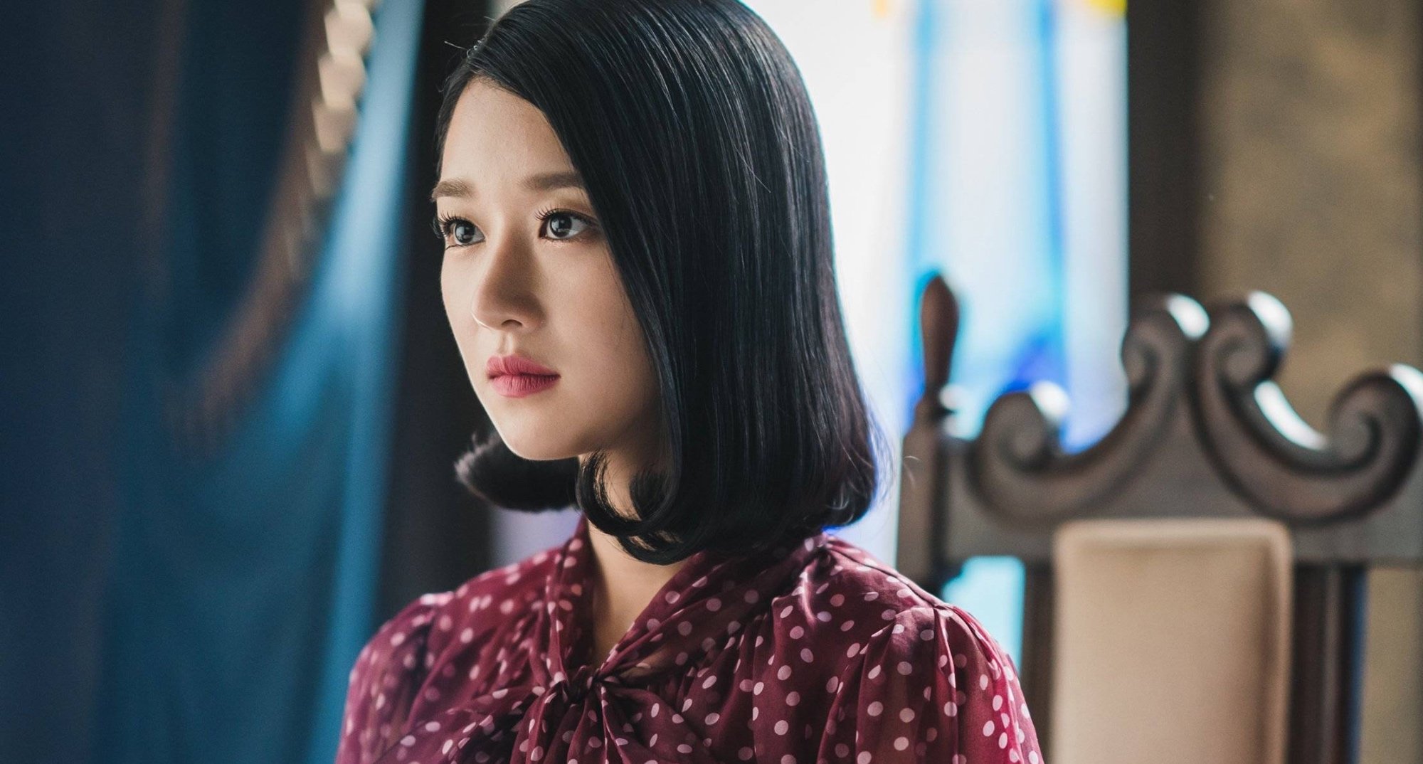 Seo Yea-ji in the tvN K-drama 'It's Okay to Not Be Okay' wearing a red dress.