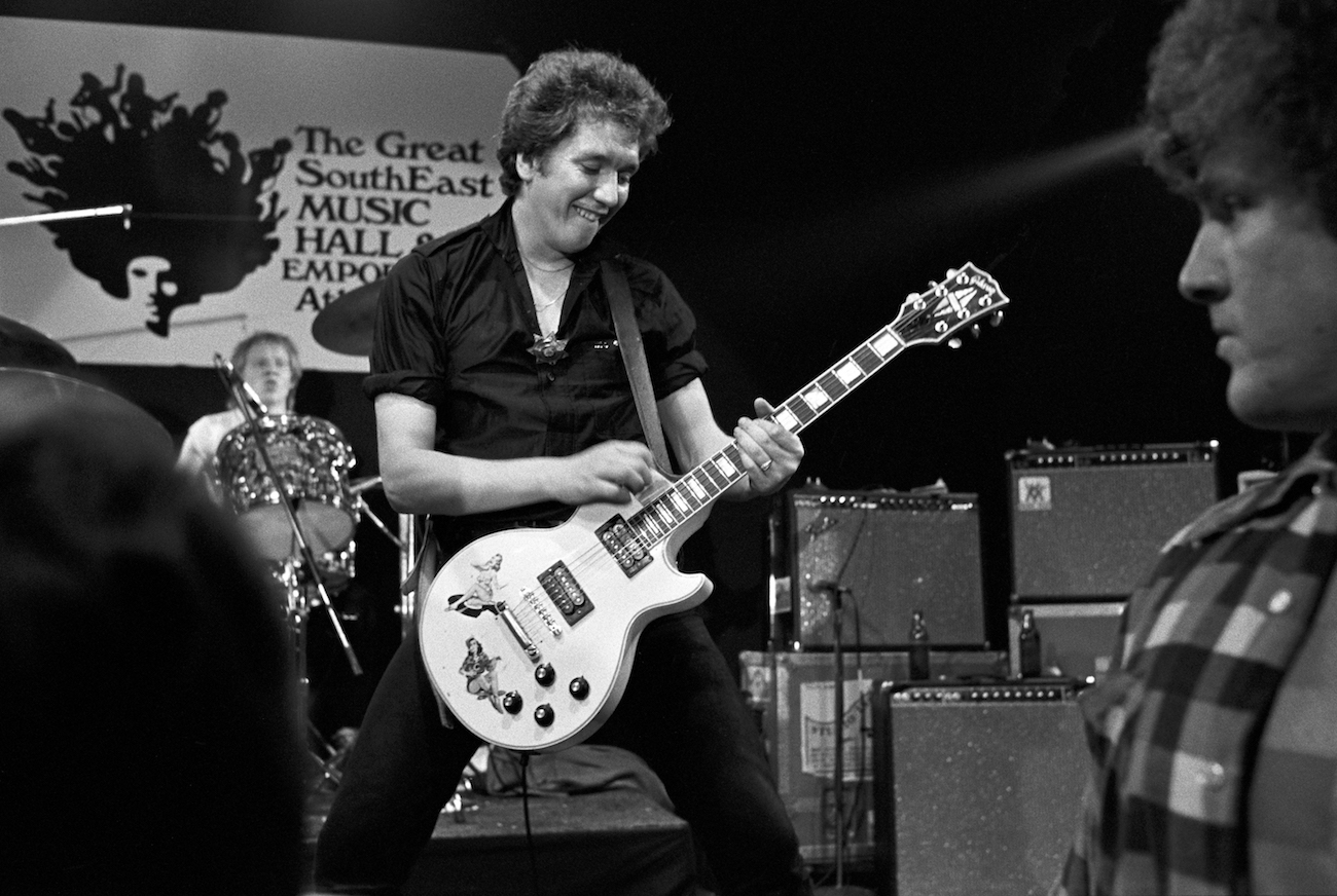 Sex Pistols' Paul Cook and Steve Jones performing at The Great Southeast Music Hall in Georgia, 1978.