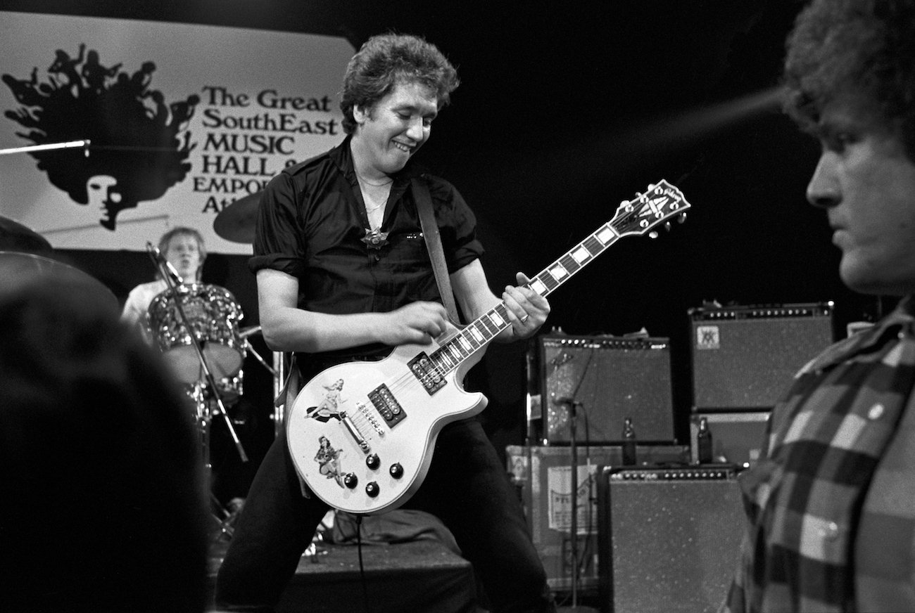 Sex Pistols' Paul Cook and Steve Jones performing at The Great Southeast Music Hall in Georgia, 1978.
