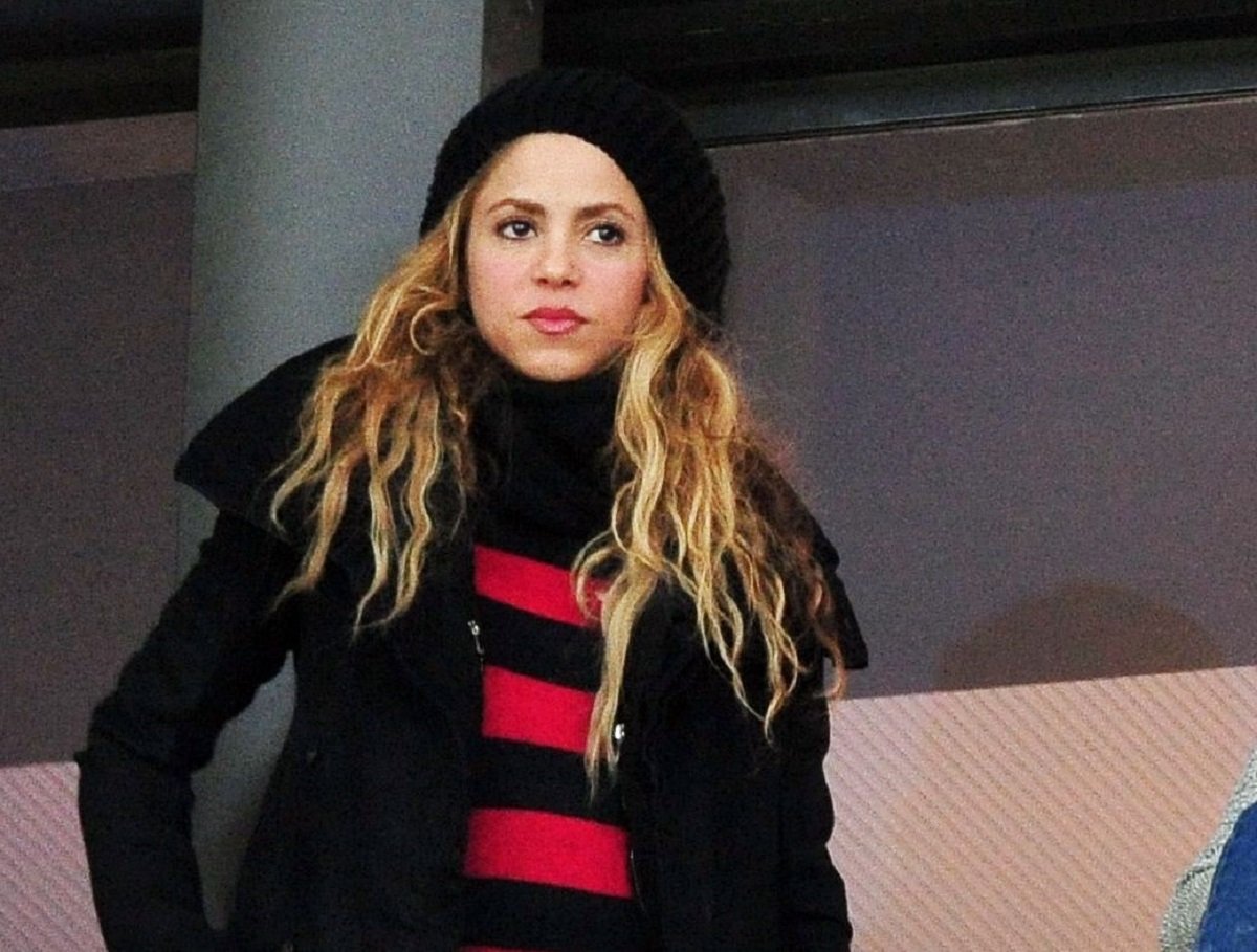 Shakira watching the Spanish Copa del Rey Final match