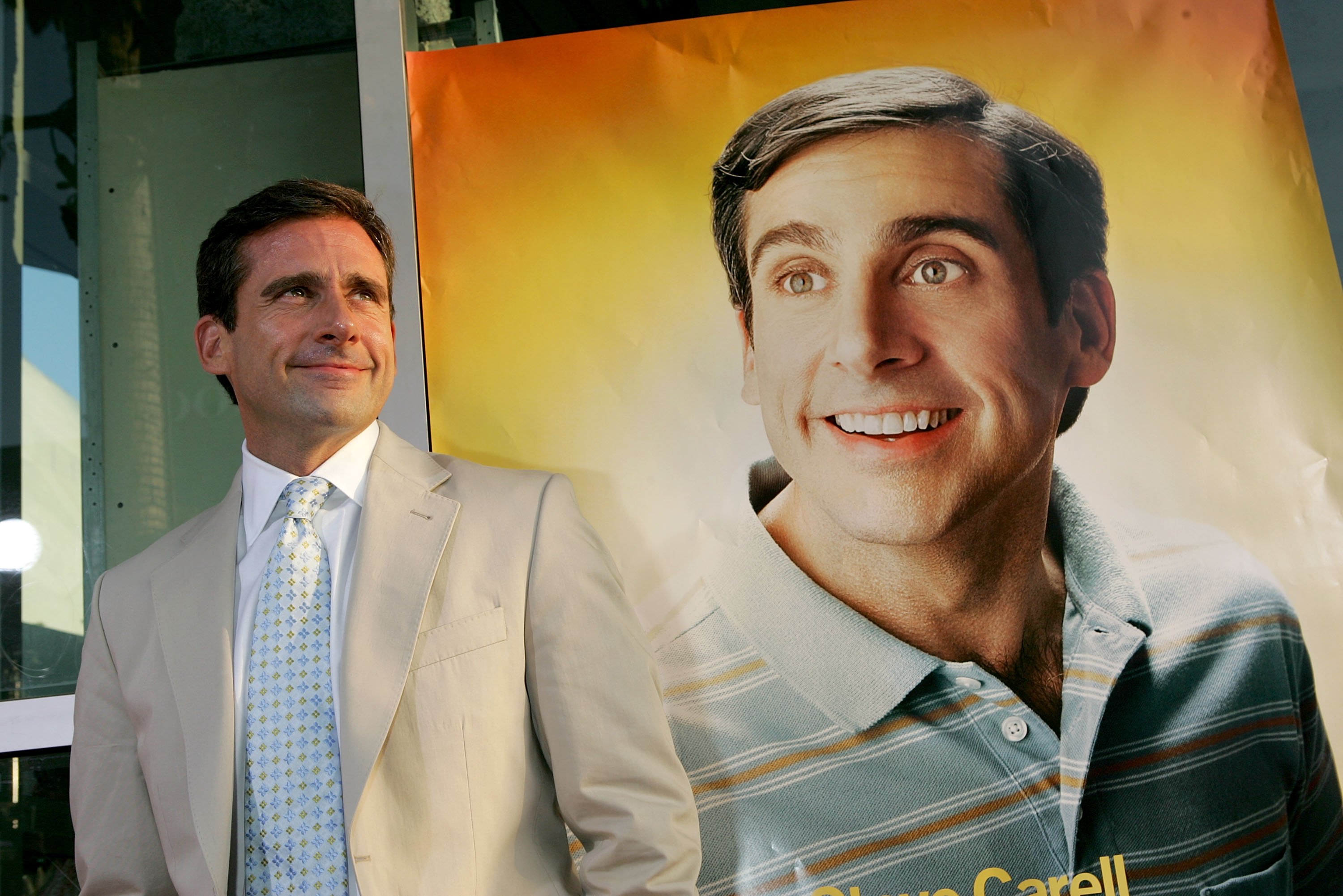 Steve Carell attends the premiere of The 40 Year Old Virgin