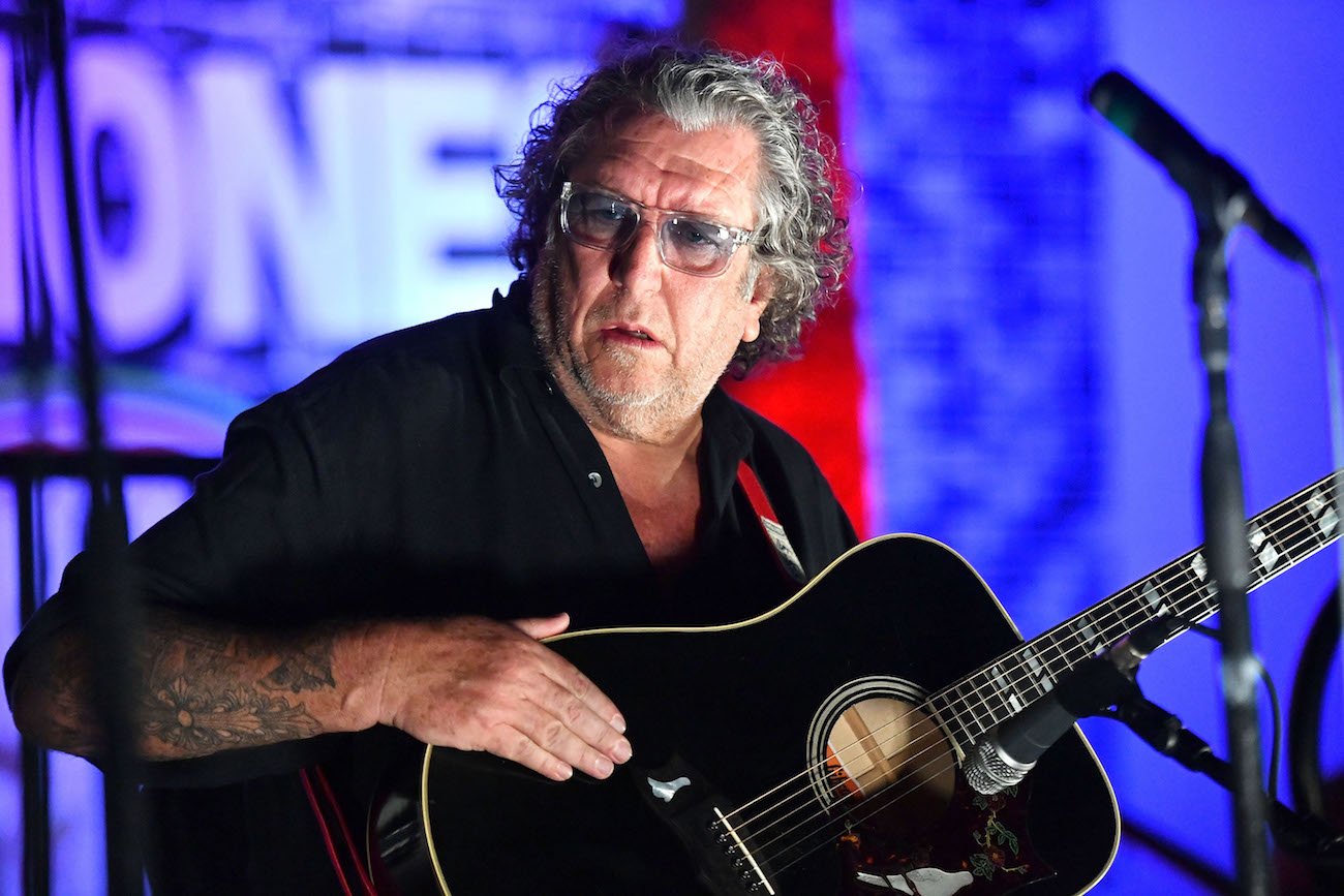 Steve Jones performing during Johnny Ramone's Tribute Concert and Screening of 'Barbarella' in 2018.