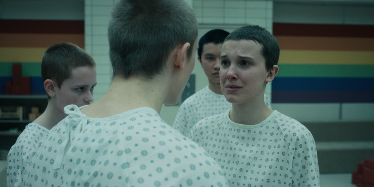 Eleven faces one of the other Hawkins Lab test subjects in Stranger Things Season 4.